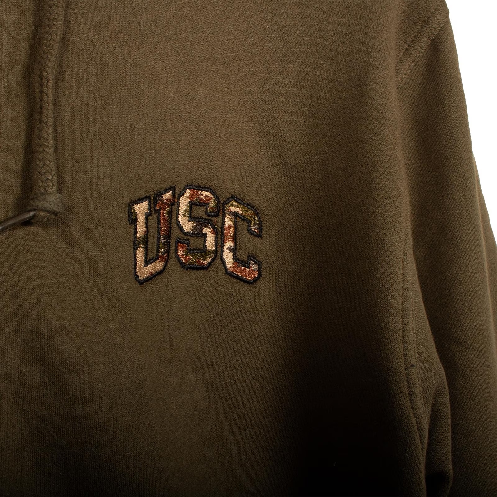 USC Trojans Men's Heritage Olive Camo Arch Basic Zip Hoodie