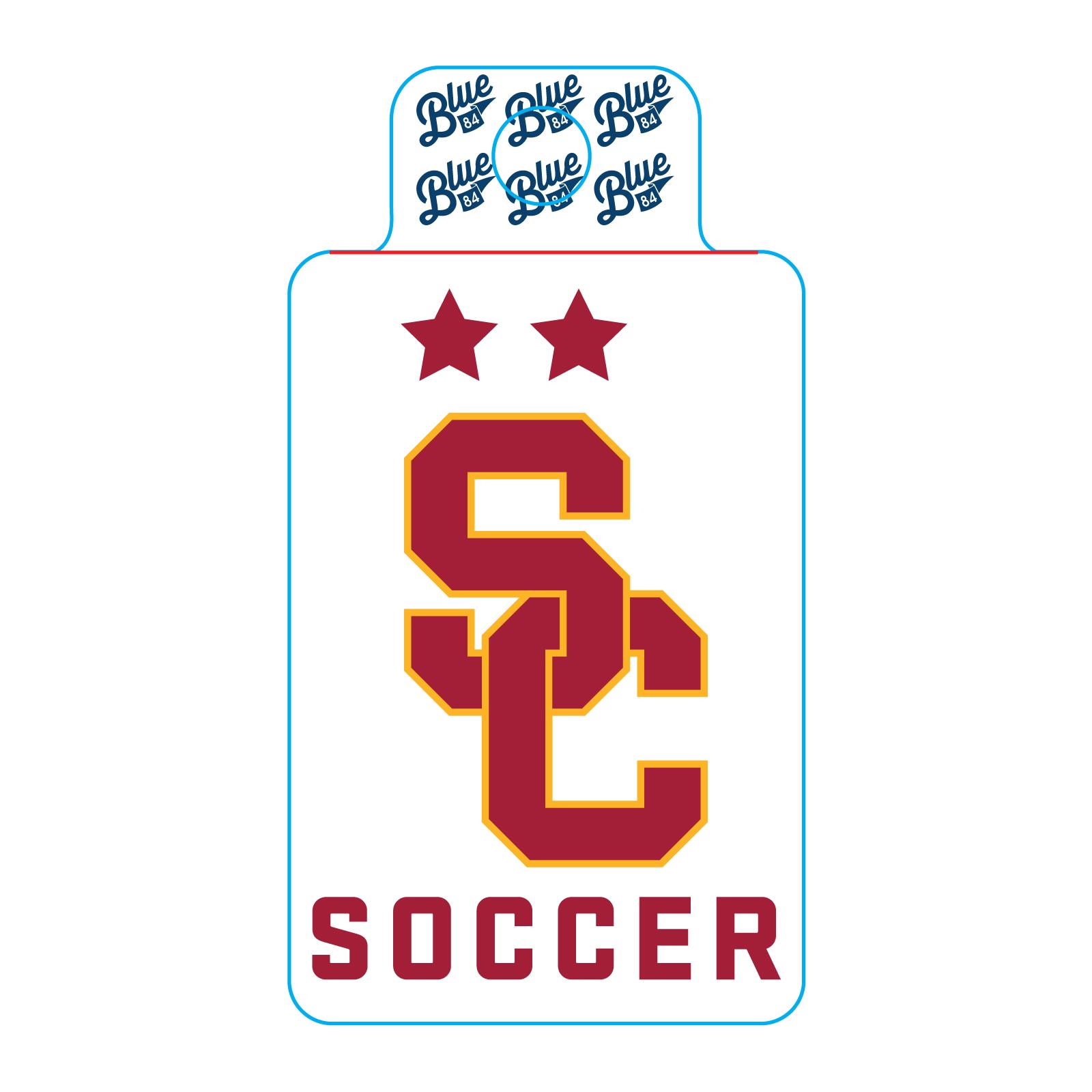 USC Trojans SC Interlock Soccer Sticker