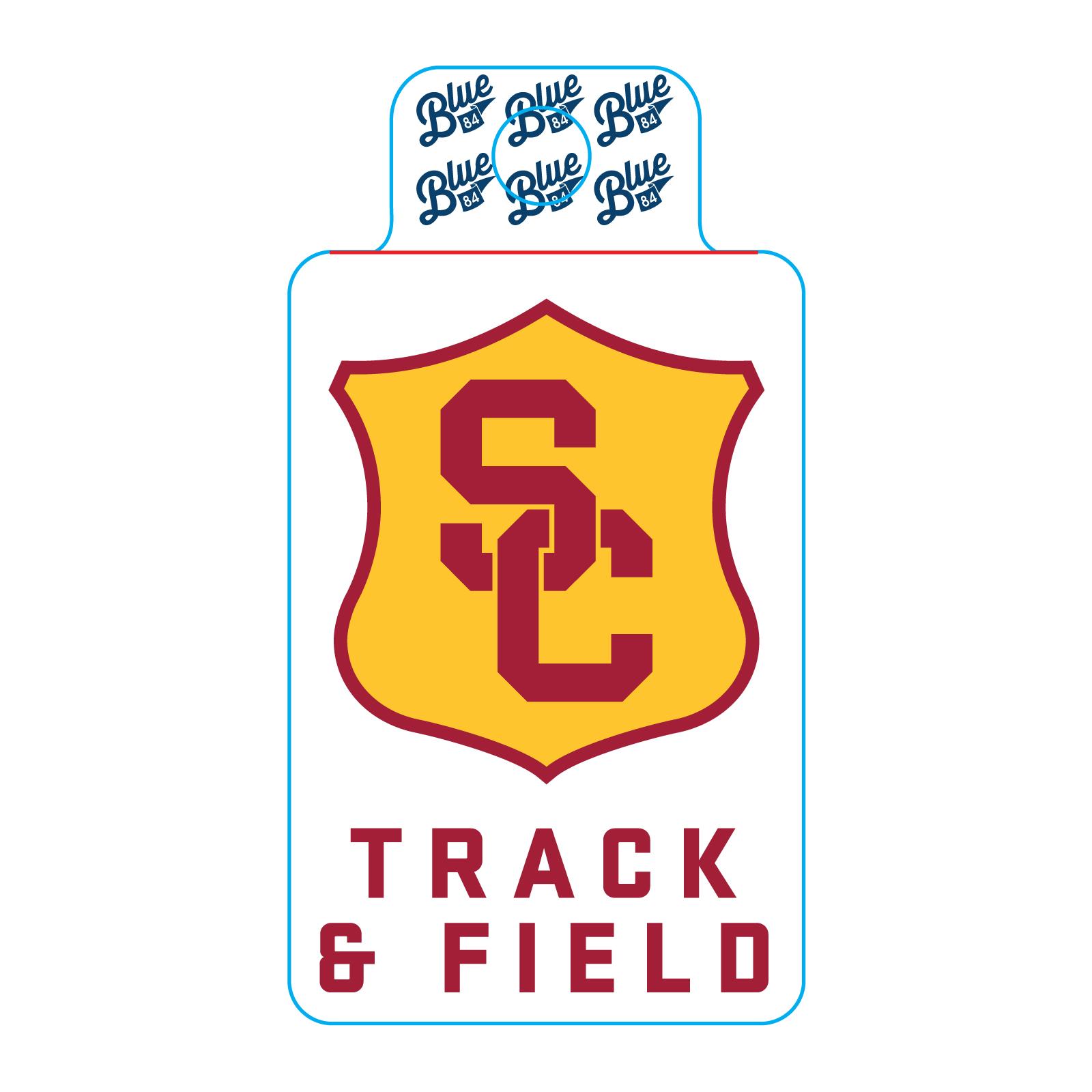 USC Trojans SC Interlock Track/Field Sticker