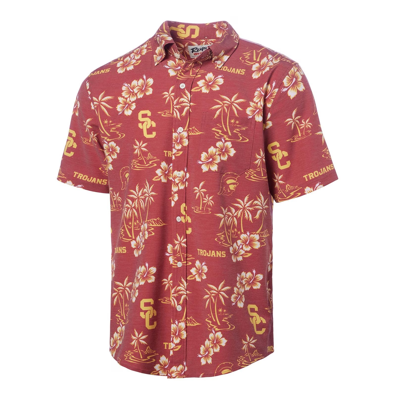 USC Trojans Men's Cardinal Kekai Performance Button Front Shirt
