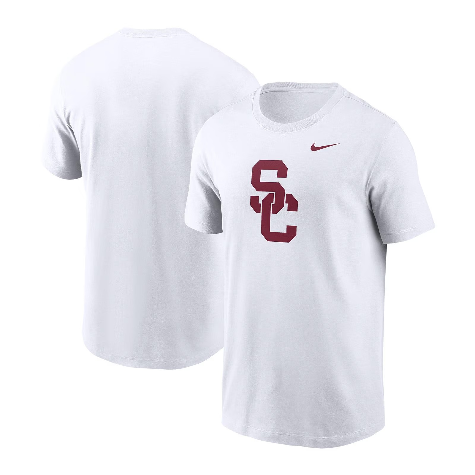USC Trojans Men's Nike White SC Interlock Cotton Logo T-Shirt
