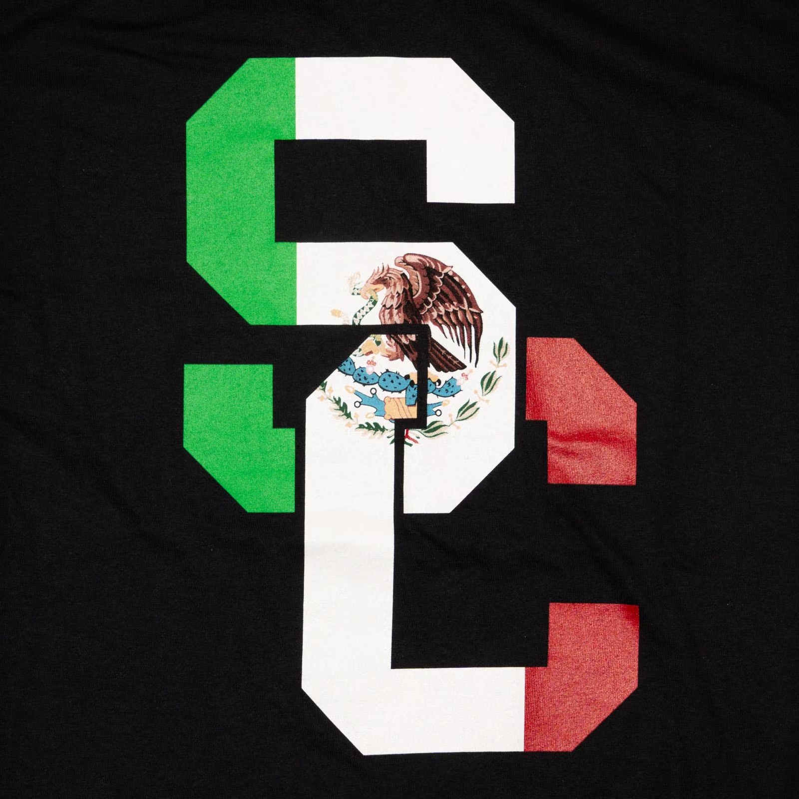 USC Trojans SC Interlock Mexico Flag Fill T-shirt