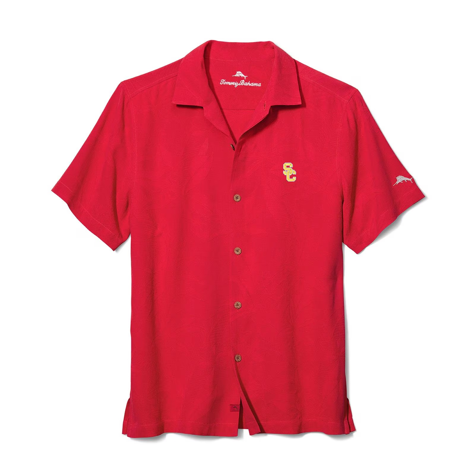 USC Trojans Men's Tommy Bahama SC Interlock Al Fresco Tropics Jacquard Shirt
