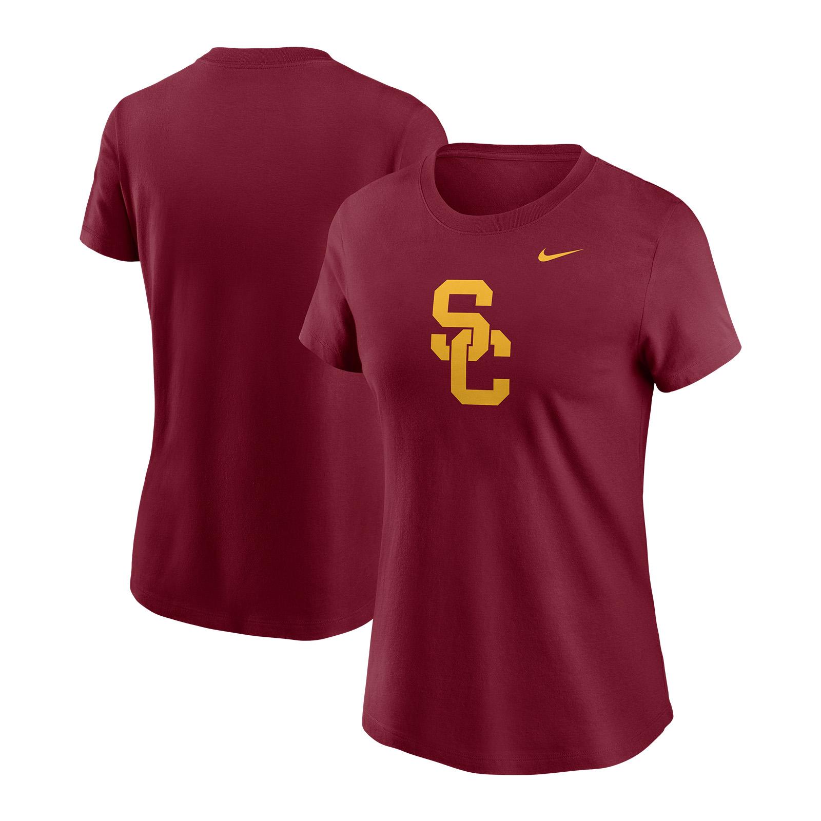 USC Trojans Women's Nike Cardinal SC Interlock Cotton Logo T-Shirt