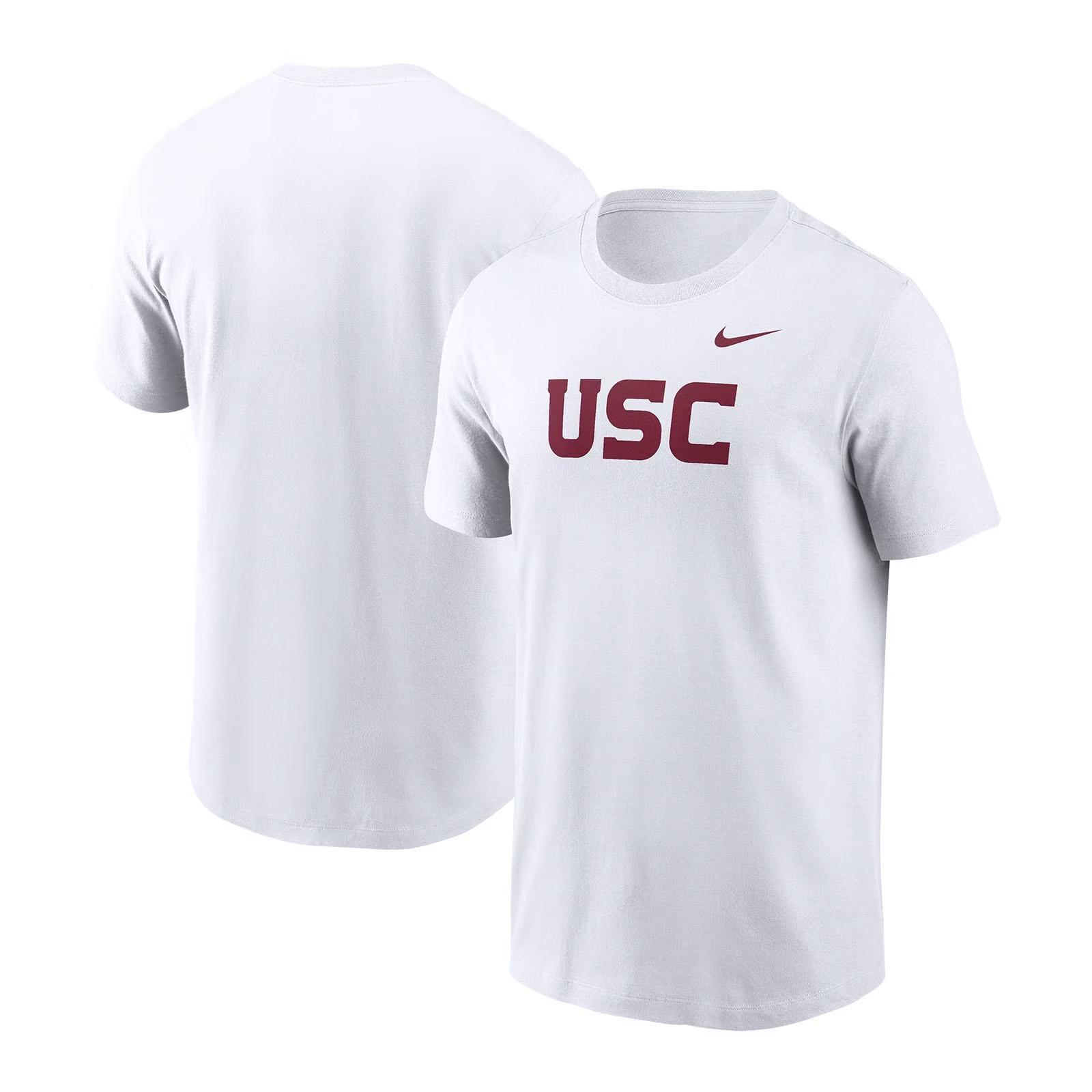 USC Trojans Men's Nike White Cotton Wordmark T-Shirt