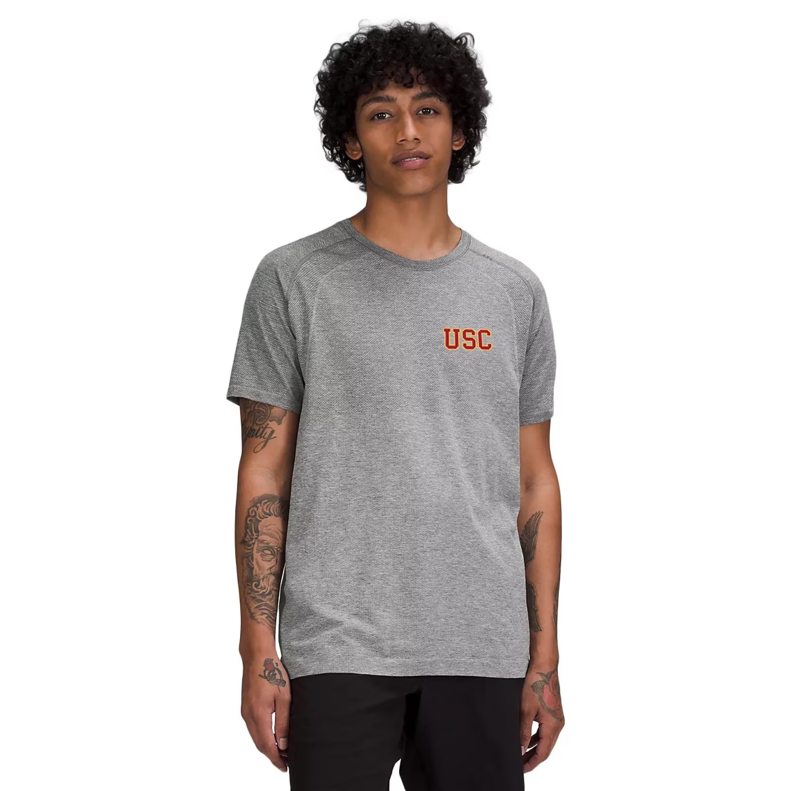 USC Trojans Men's lululemon Gray Metal Vent Tech 2.0 Top