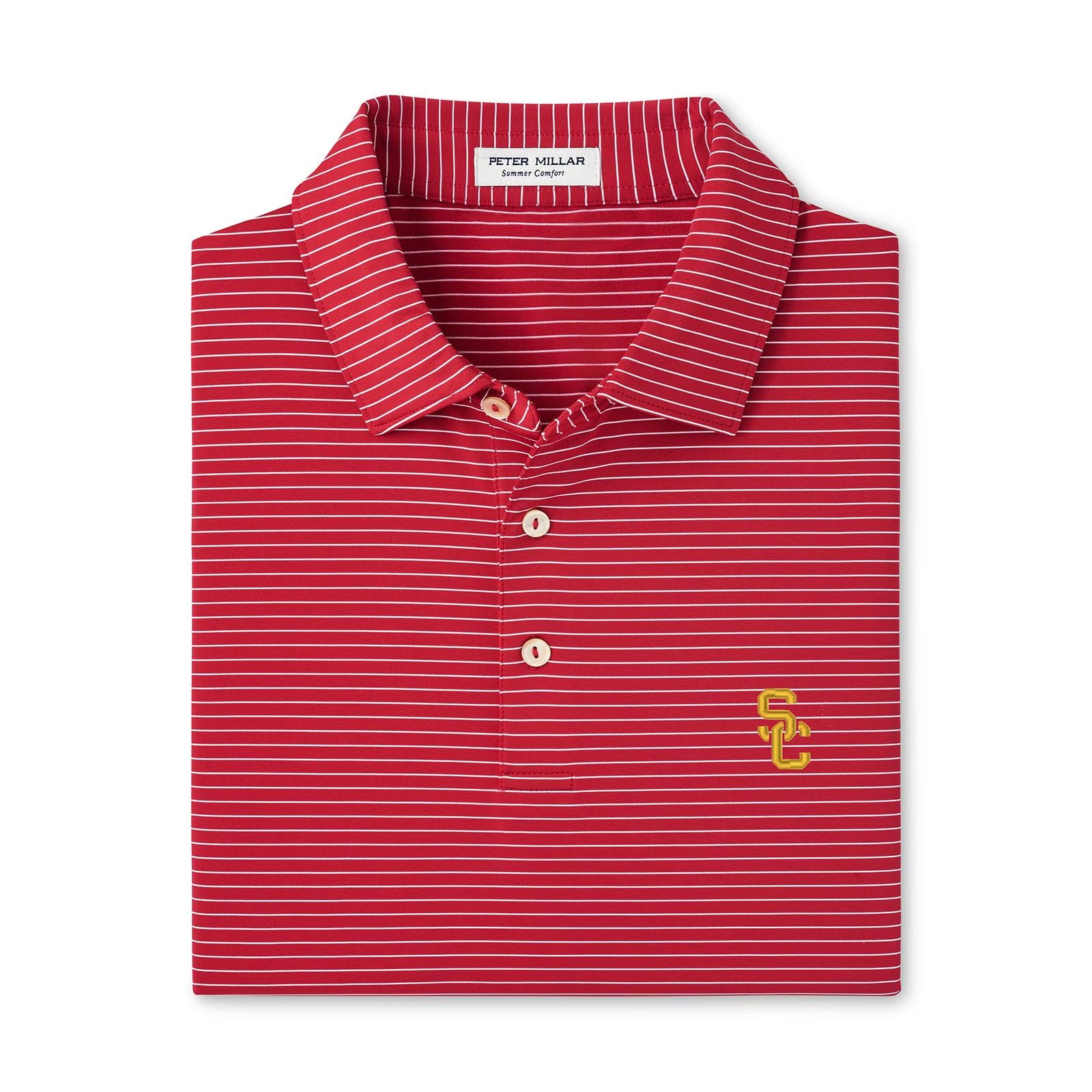 USC Trojans Men's Peter Millar Cardinal Hemlock Performance Jersey Polo