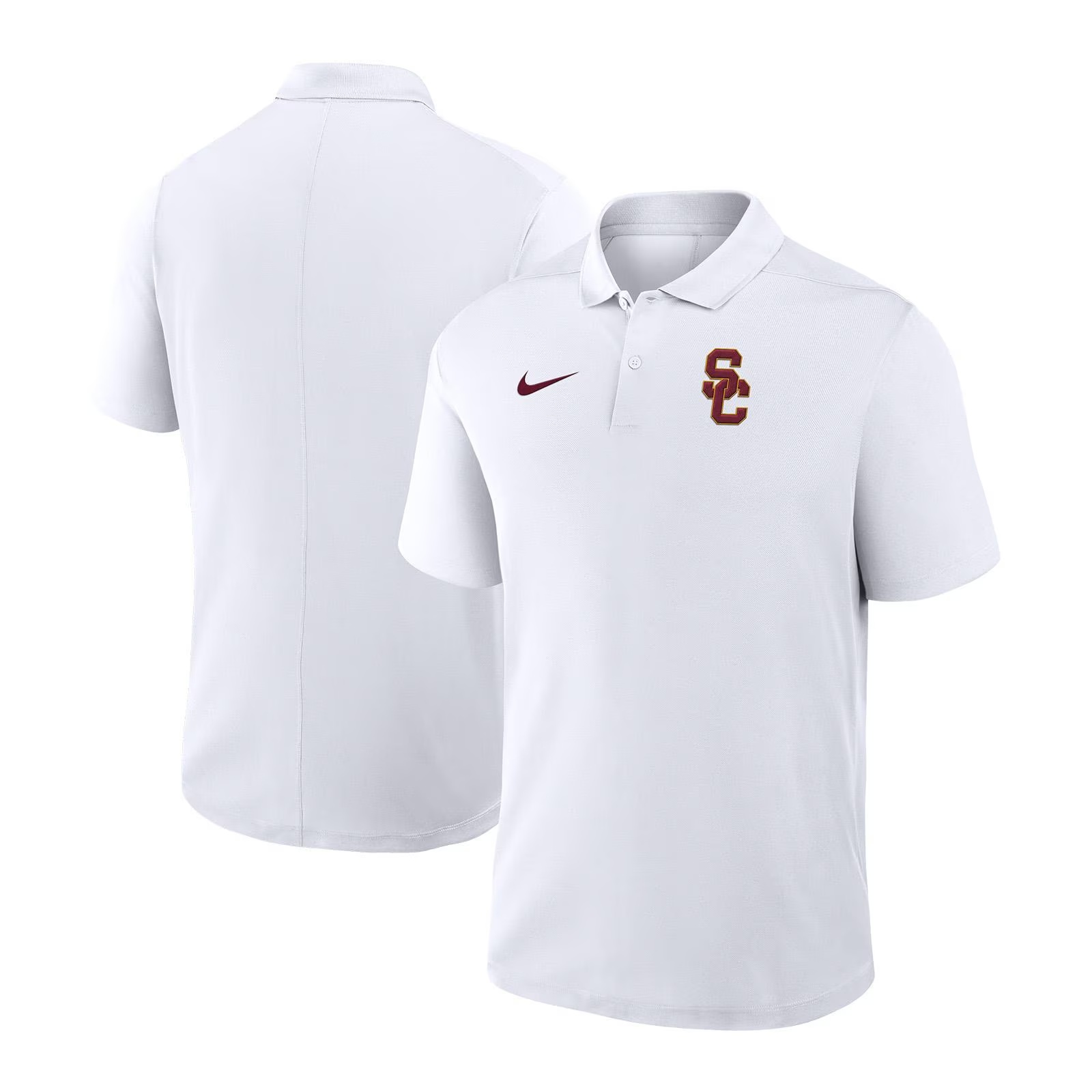 USC Trojans Men's Nike White SC Interlock Dri-FIT Victory Polo