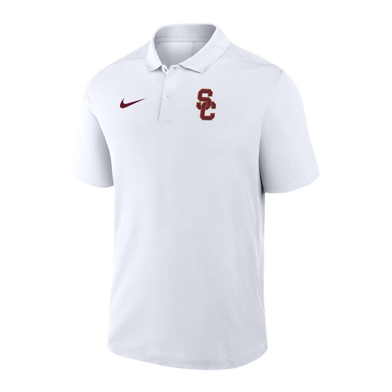 USC Trojans Men's Nike White SC Interlock Dri-FIT Victory Polo