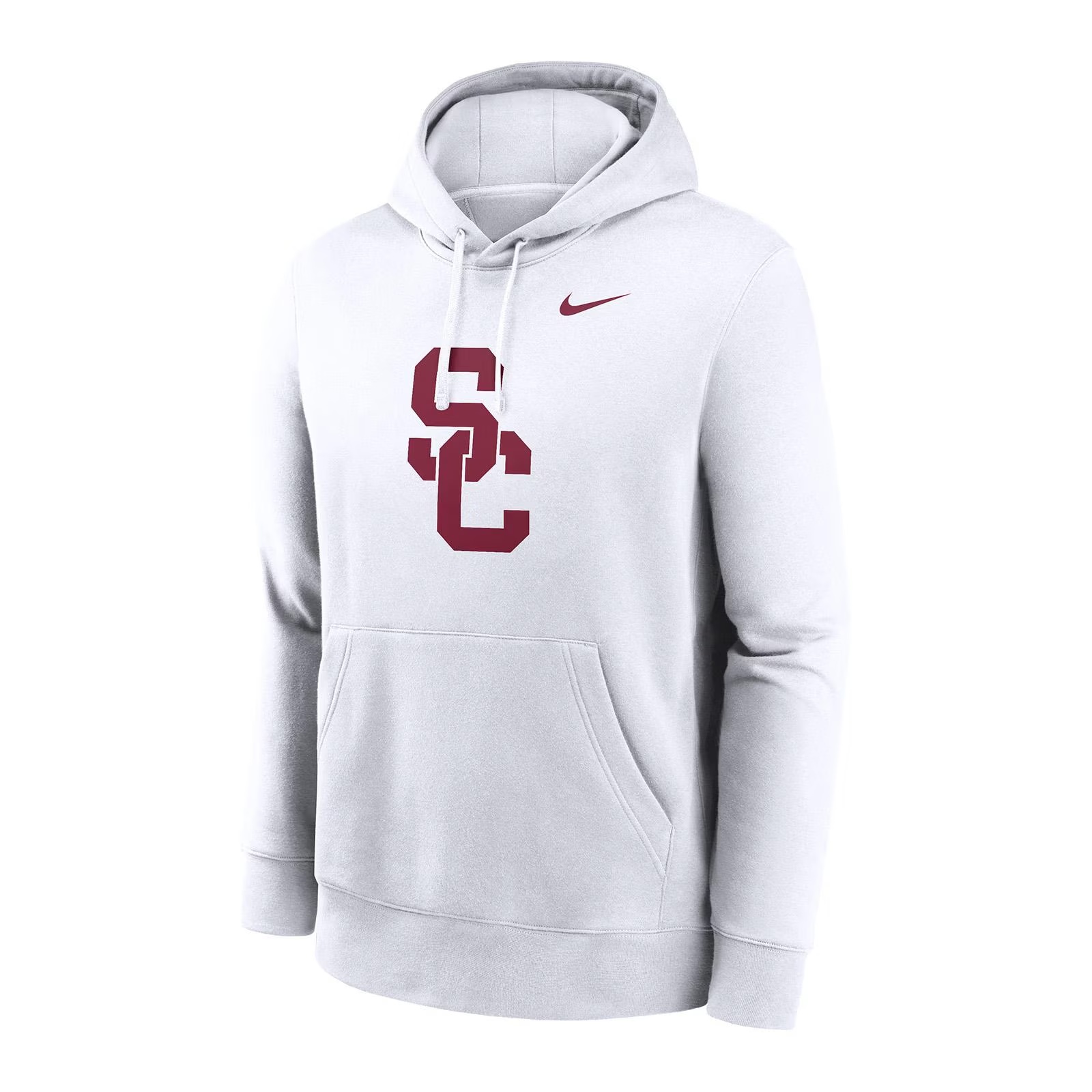USC Trojans Men's Nike White SC Interlock Club Fleece Pullover Hoodie 2 USC Trojans Men's Nike White SC Interlock Club Fleece Pullover Hoodie