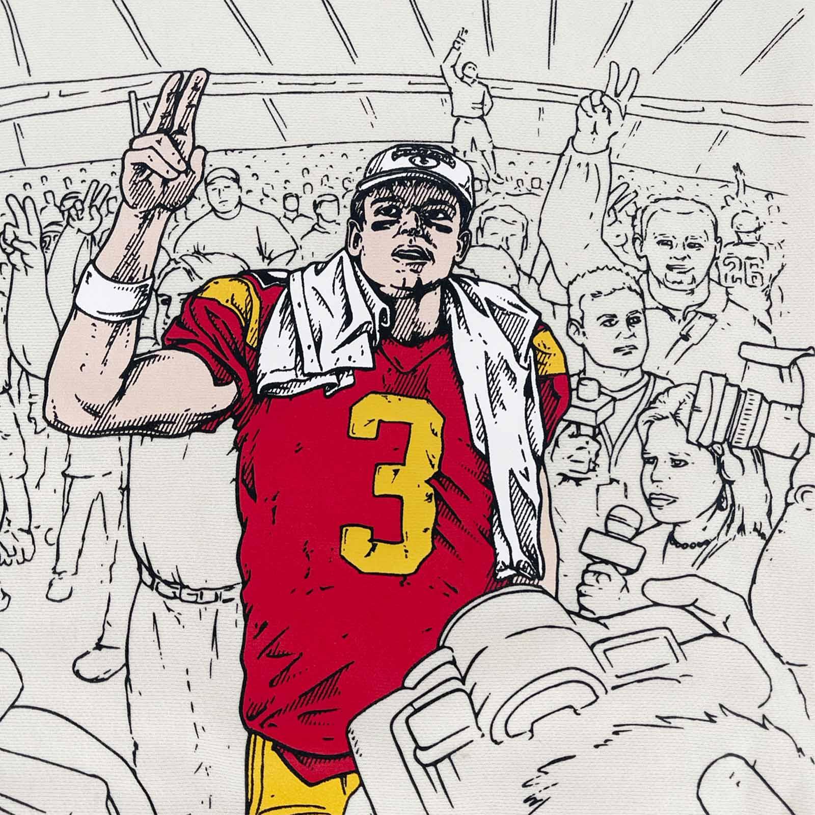 USC Trojans Active Legends Carson Palmer Cream Sweatshirt