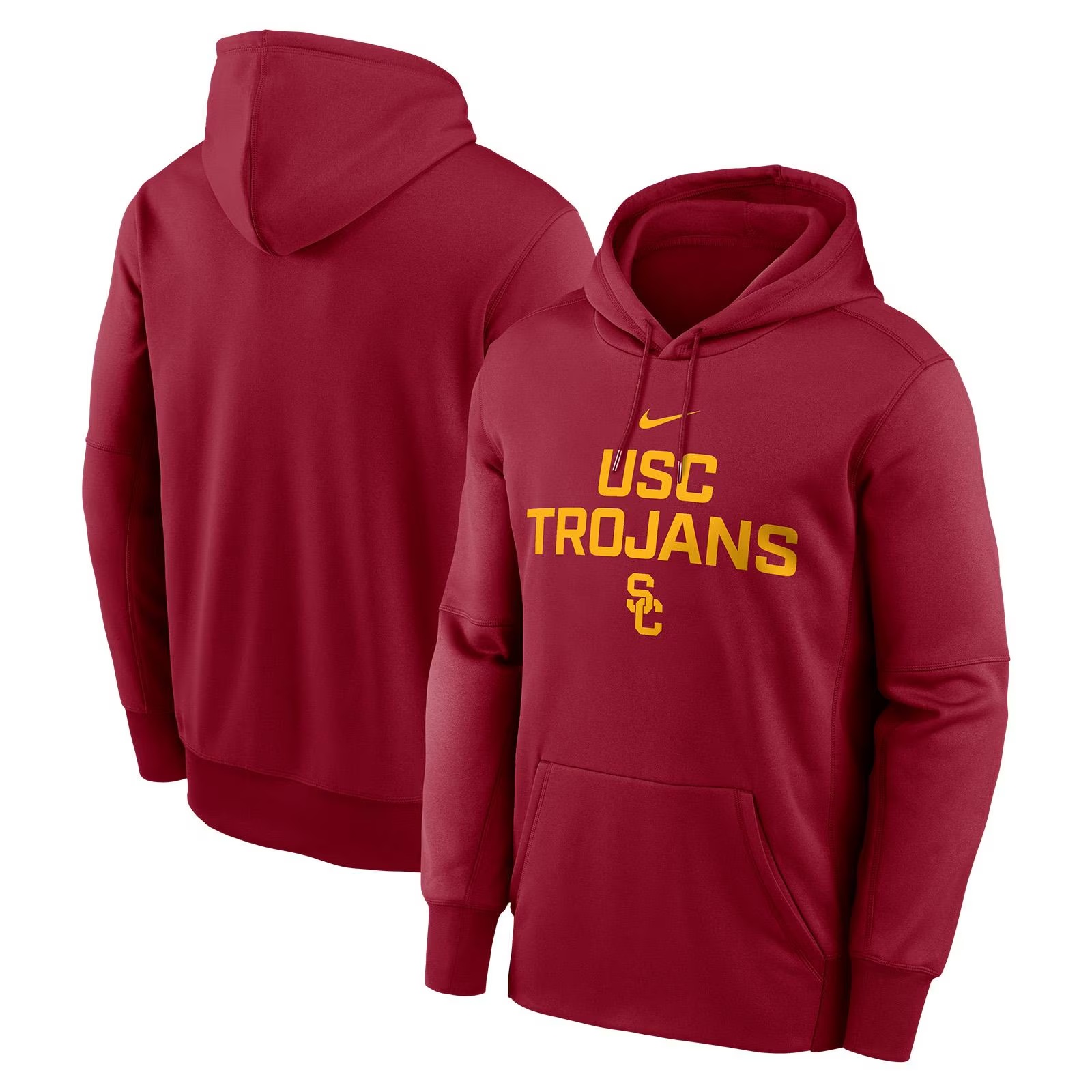USC Trojans Men's Nike Cardinal Therma-FIT Performance Fleece Pullover Hoodie