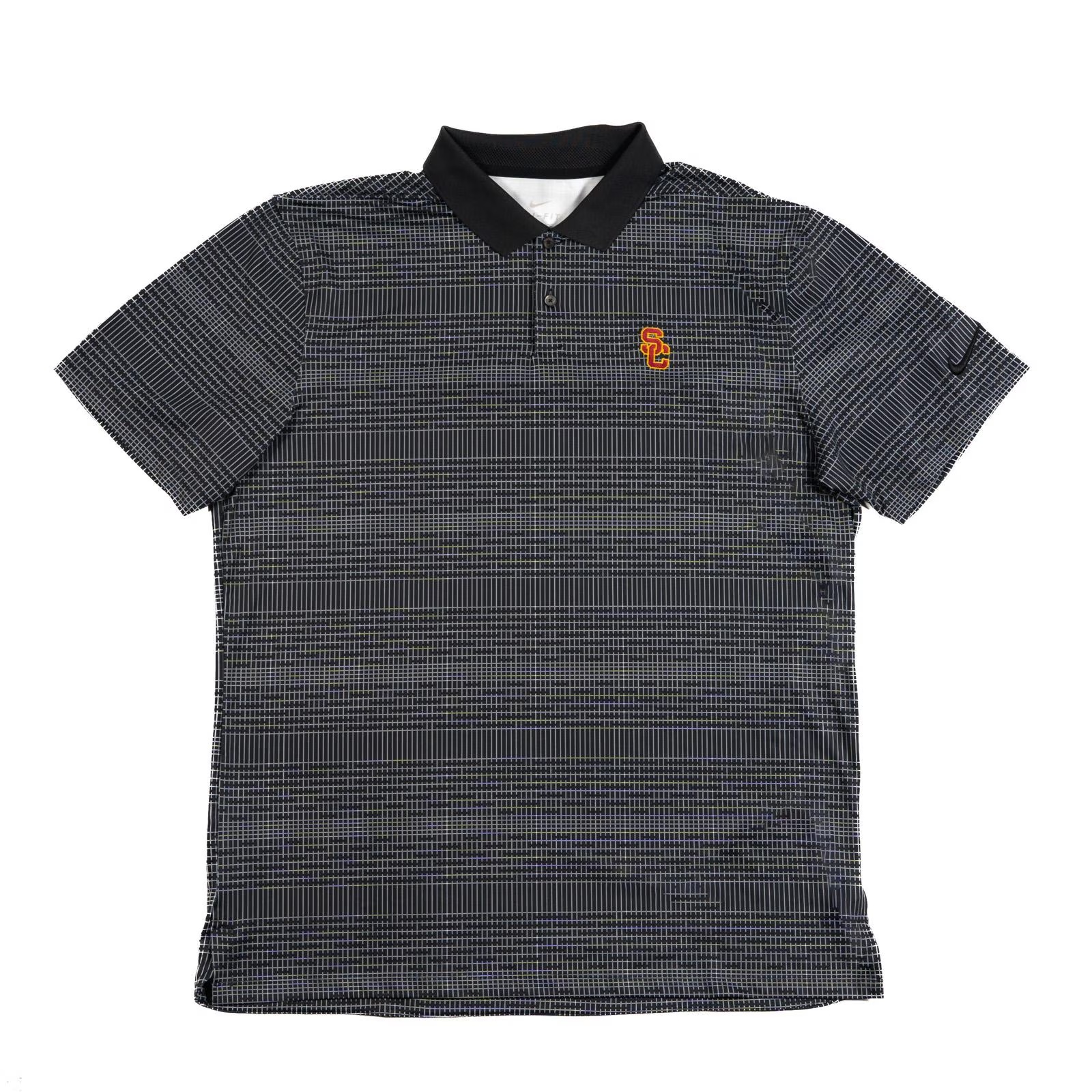 USC Trojans Men's Nike Black SC Interlock Vapor Print Spring Polo