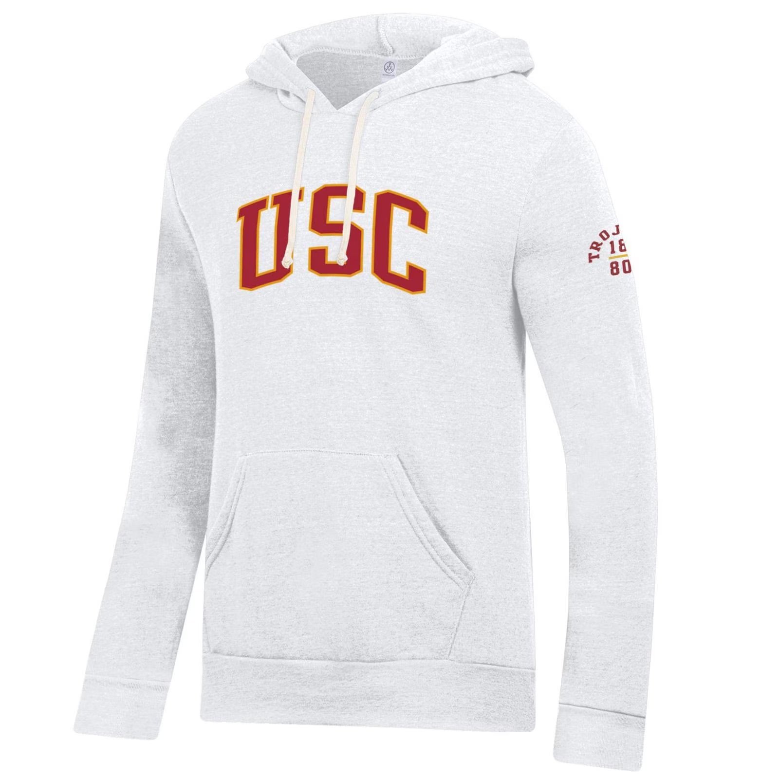 USC Trojans White Unisex Challenger Pullover Hoodie