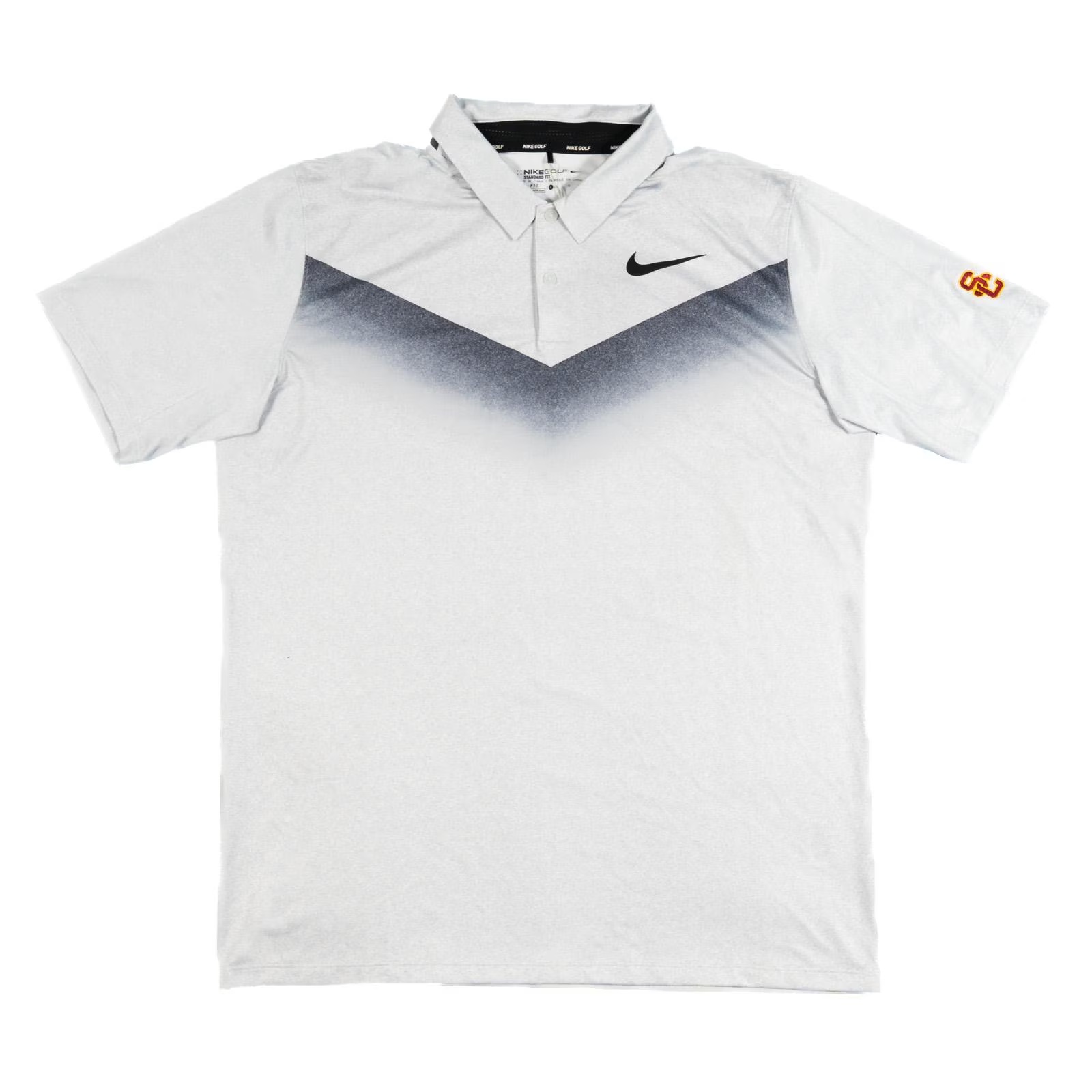 USC Trojans Men's Nike Oxford SC Interlock Dry Golf Chevron Polo