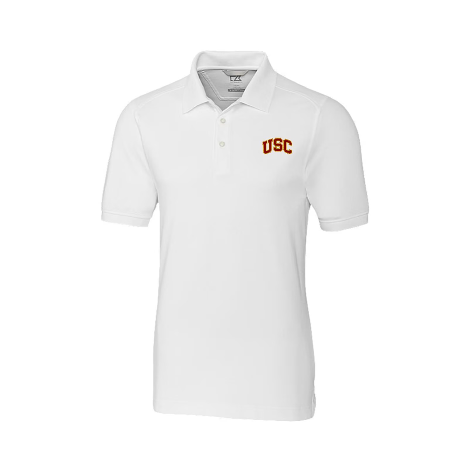 USC Trojans Men's White Big and Tall Advantage Polo