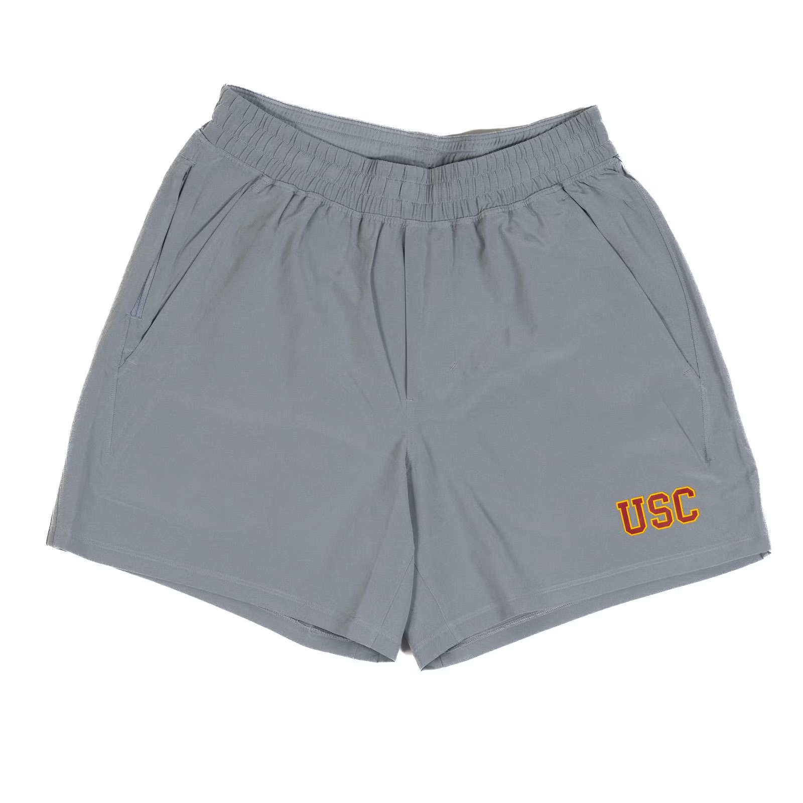 USC Trojans Men's lululemon Gray Pace Breaker 5" Linerless Short