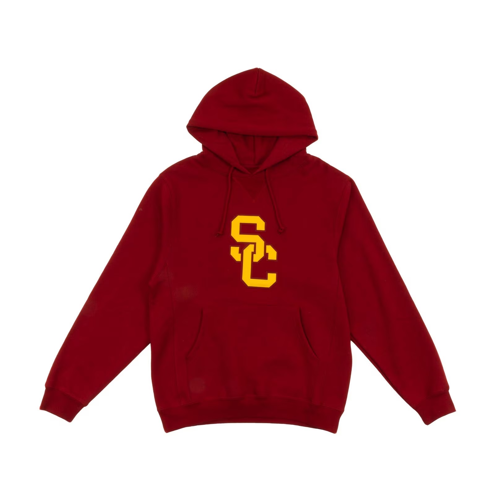 USC Trojans Team Trojan Cardinal SC Interlock Tackle Twill Fleece Pullover Hoodie