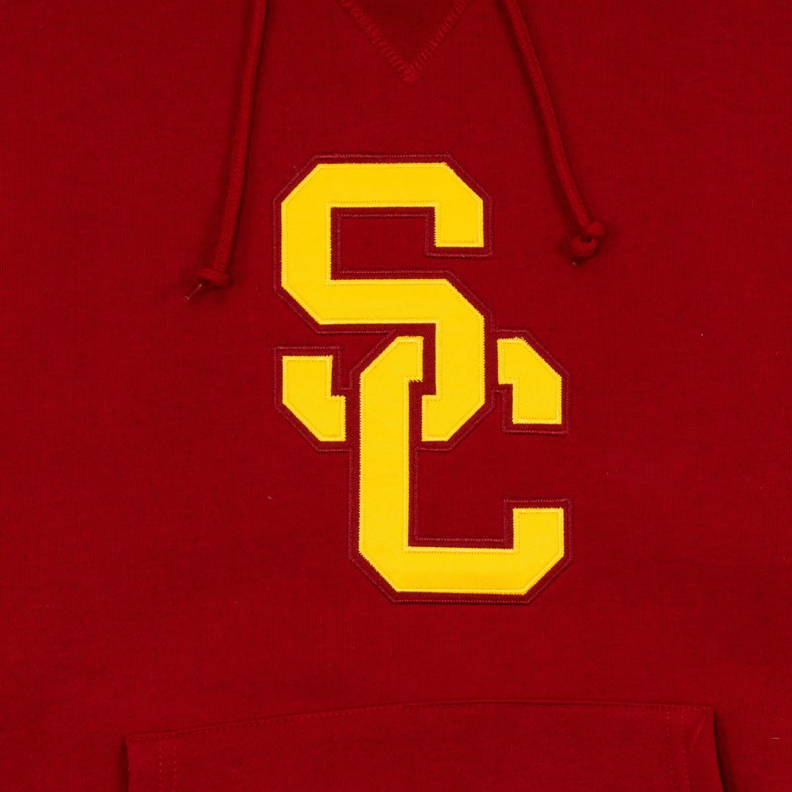 USC Trojans Team Trojan Cardinal SC Interlock Tackle Twill Fleece Pullover Hoodie