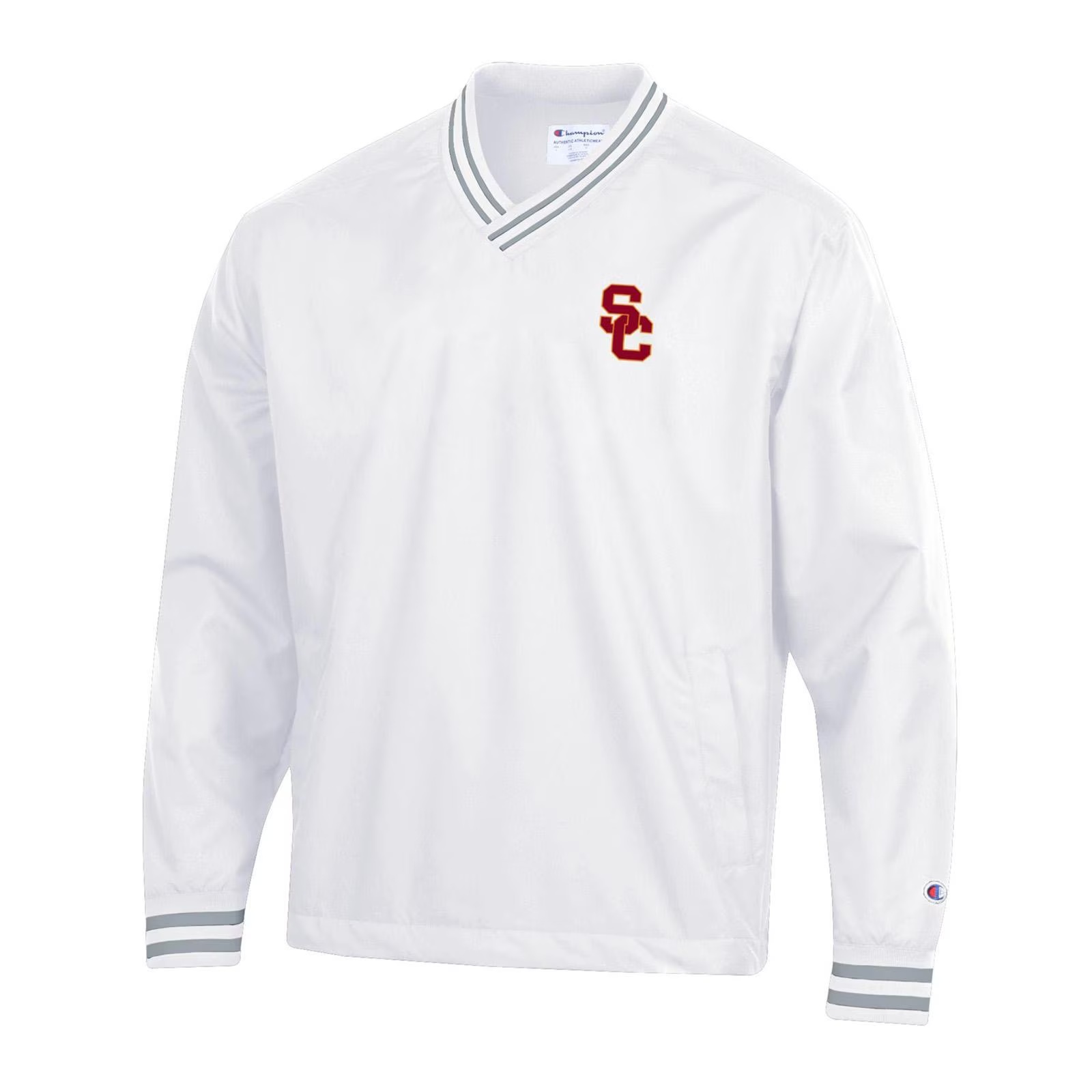 USC Trojans Men's Champion White SC Interlock Super Fan Scout Jacket
