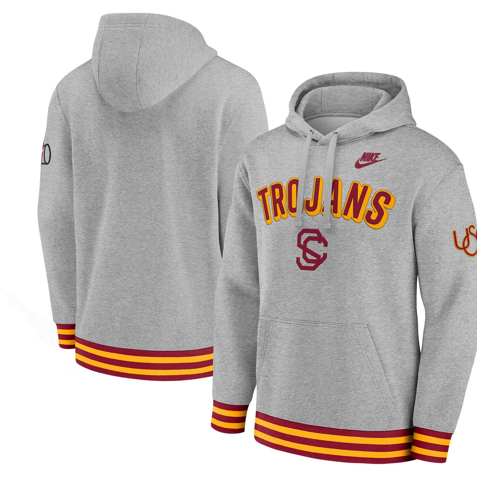 USC Trojans Men's Nike Gray Legacy Retro Pullover Hoodie