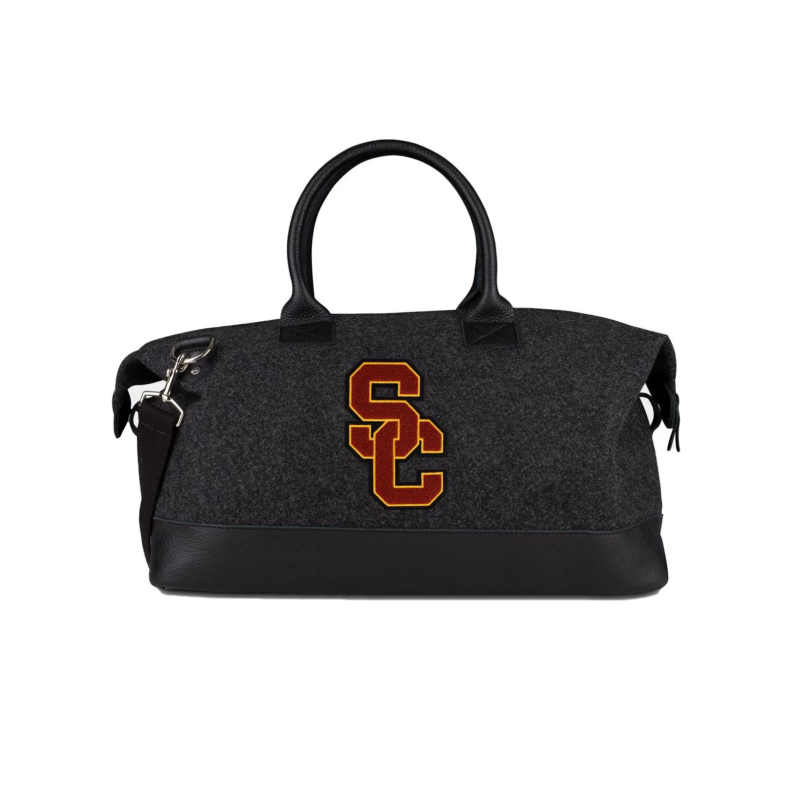USC Trojans Black SC Interlock Weekender Wool Bag