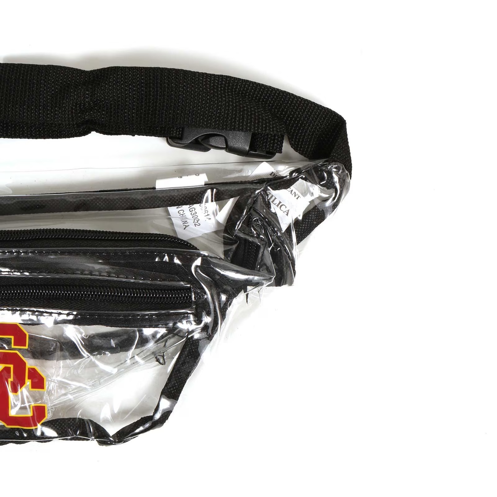 USC Trojans SC Interlock Clear Fanny Pack with Black Trim