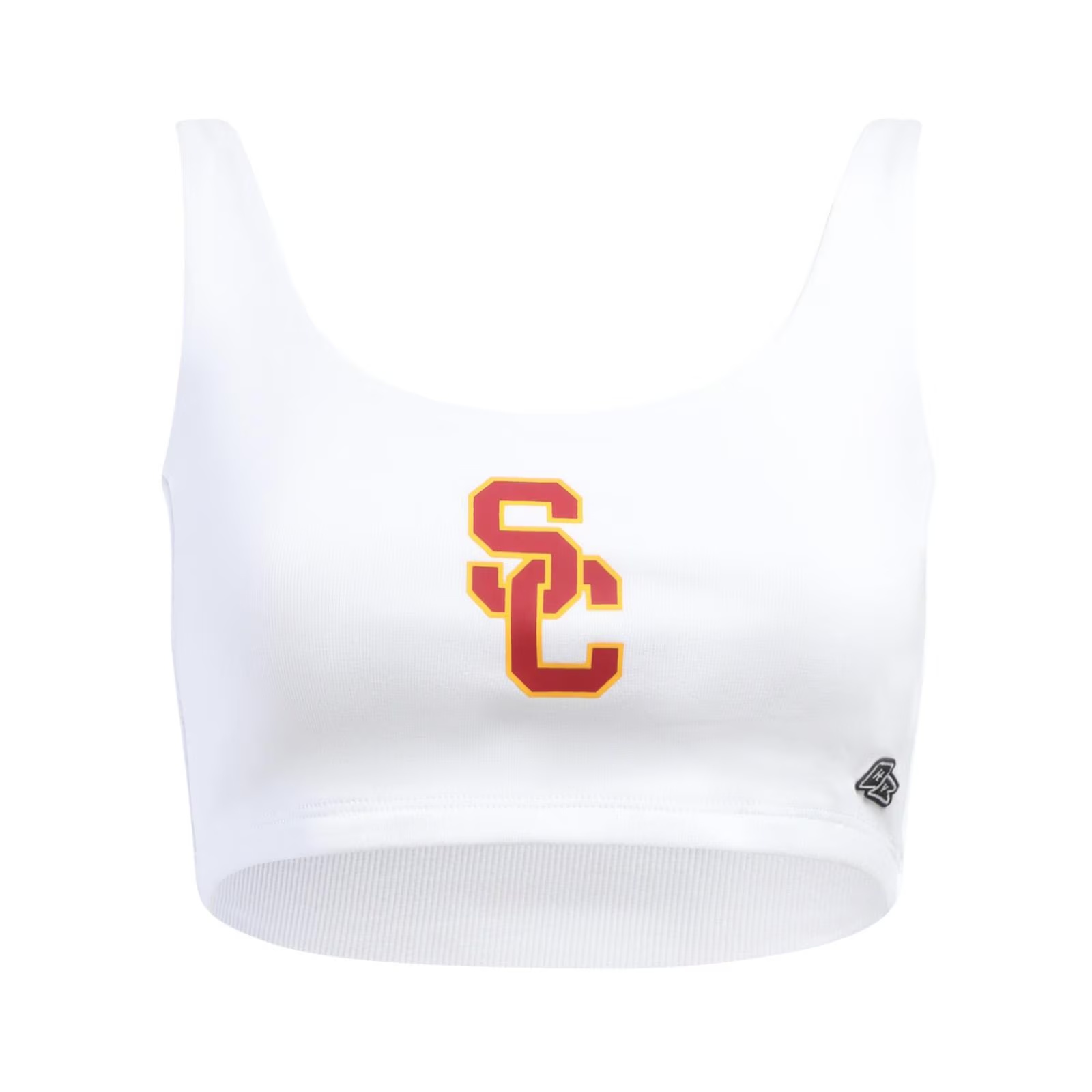 USC Trojans Women's Hype and Vice White SC Interlock Crop Top
