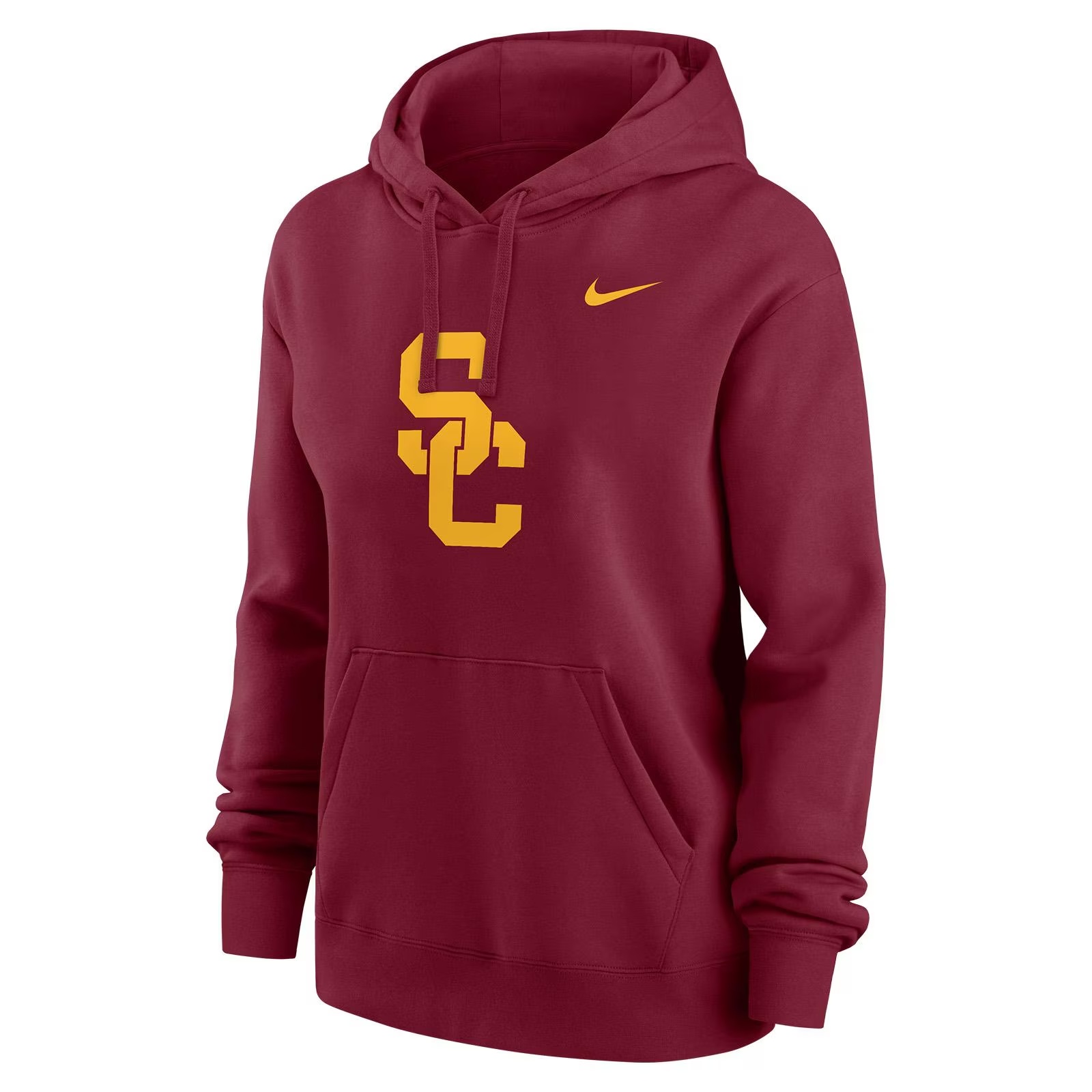 USC Trojans Women's Nike Cardinal SC Interlock Club Fleece Pullover Hoodie