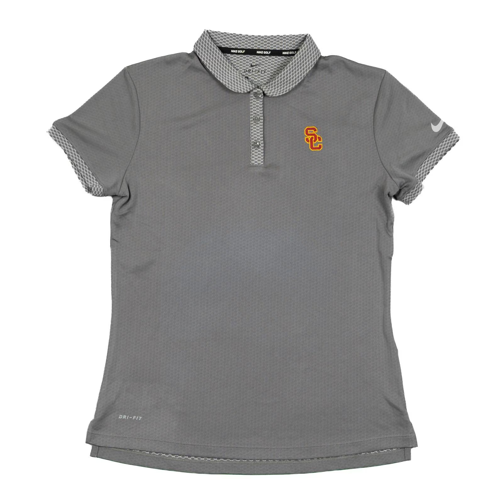 USC Trojans Women's Nike Charcoal SC Interlock Dry Texture Polo