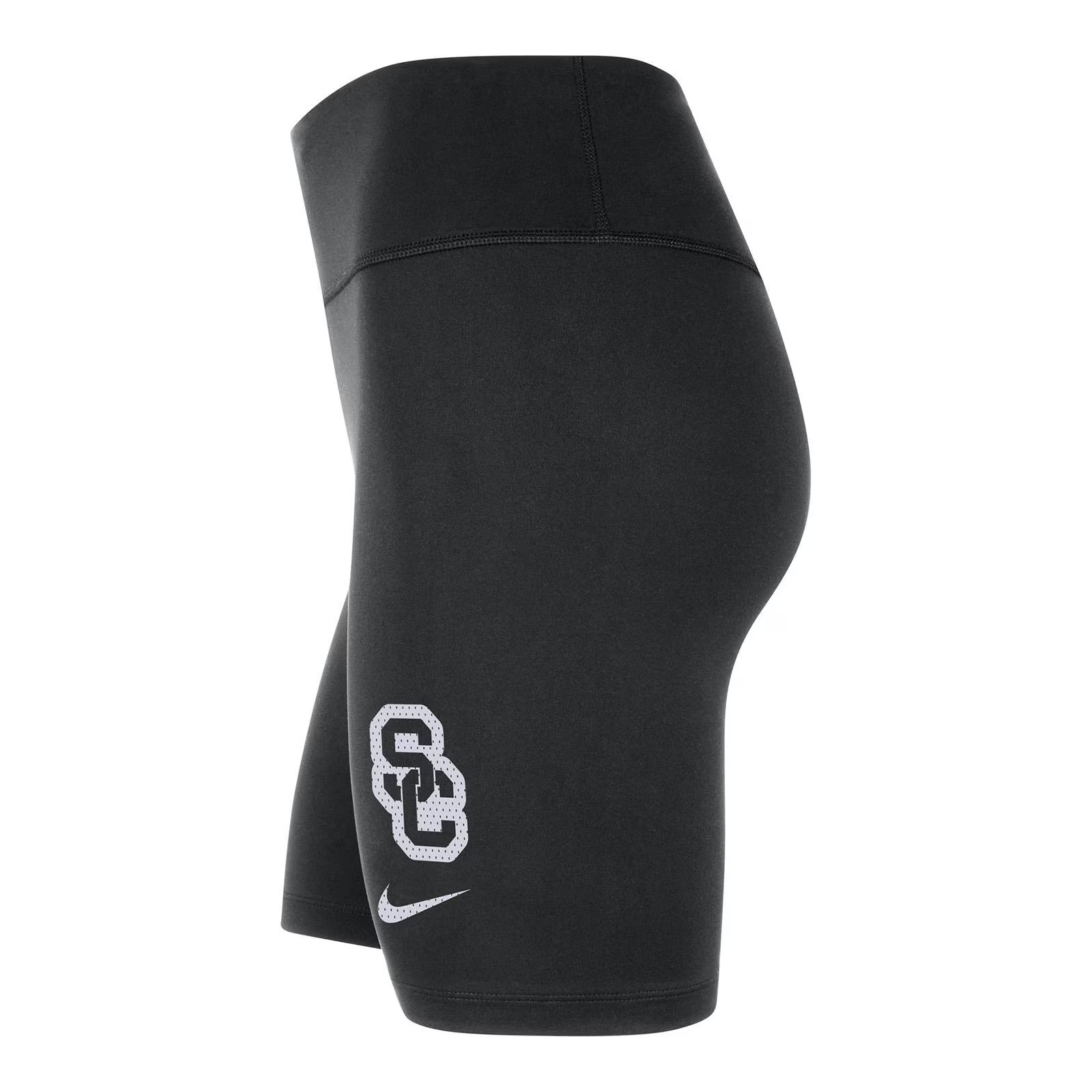 USC Trojans Women's Nike SC Interlock Black Dri-FIT Mid-Rise One 7" Short