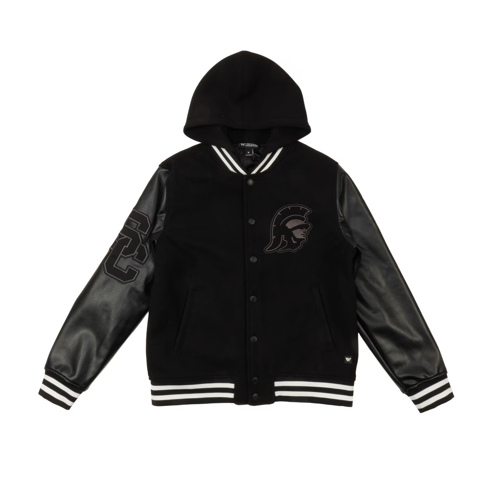 USC Trojans Unisex Black Tommy Head Hooded Jersey Varsity Jacket