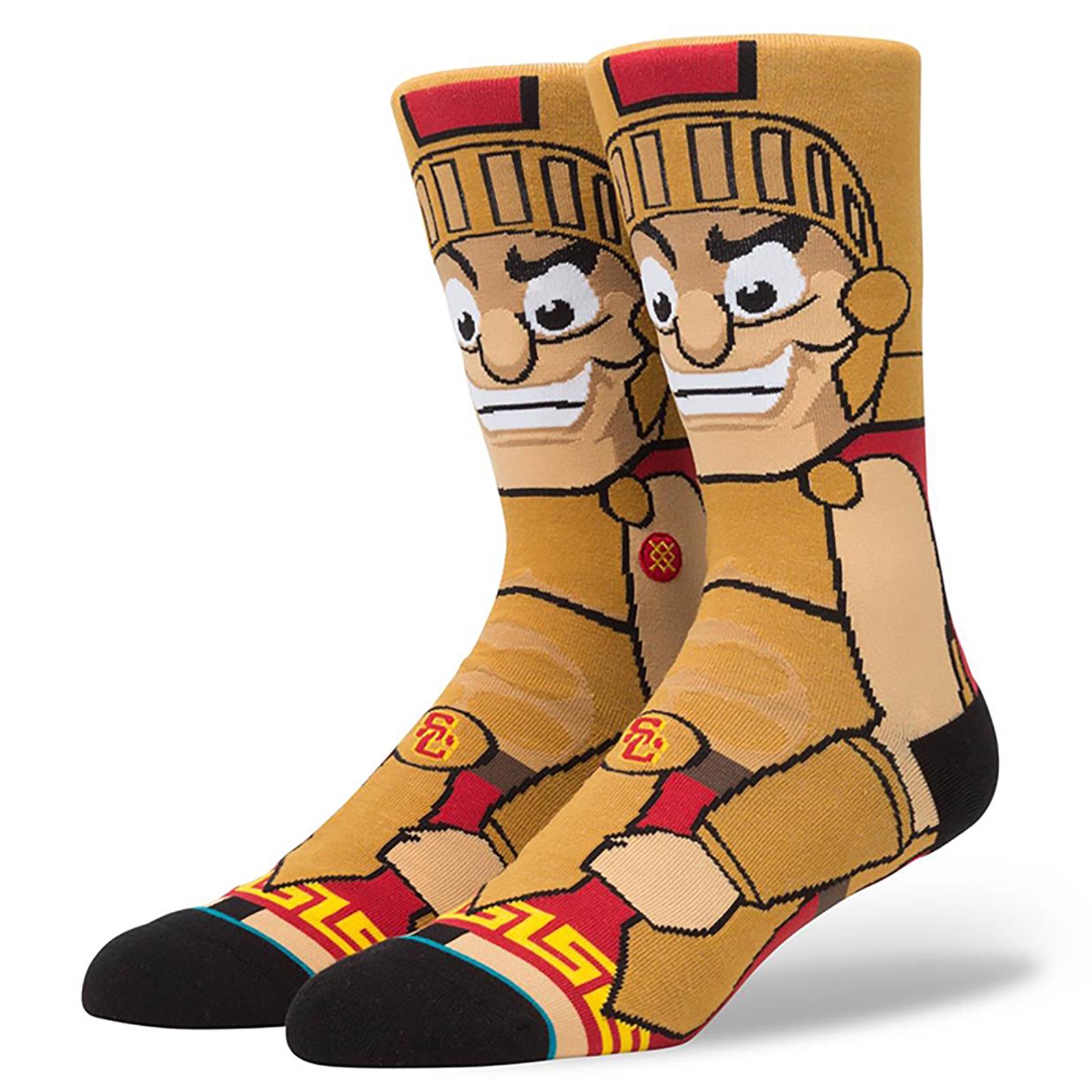 USC Trojans Cardinal Tommy The Trojan Socks