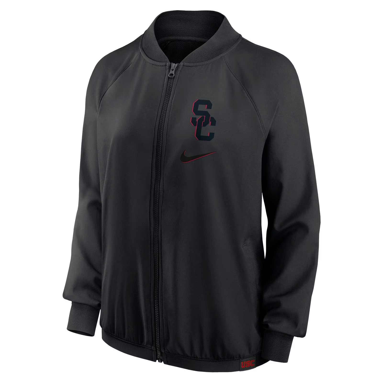 USC Trojans Women's Nike Black SC Interlock Bomber Jacket 2 USC Trojans Women's Nike Black SC Interlock Bomber Jacket