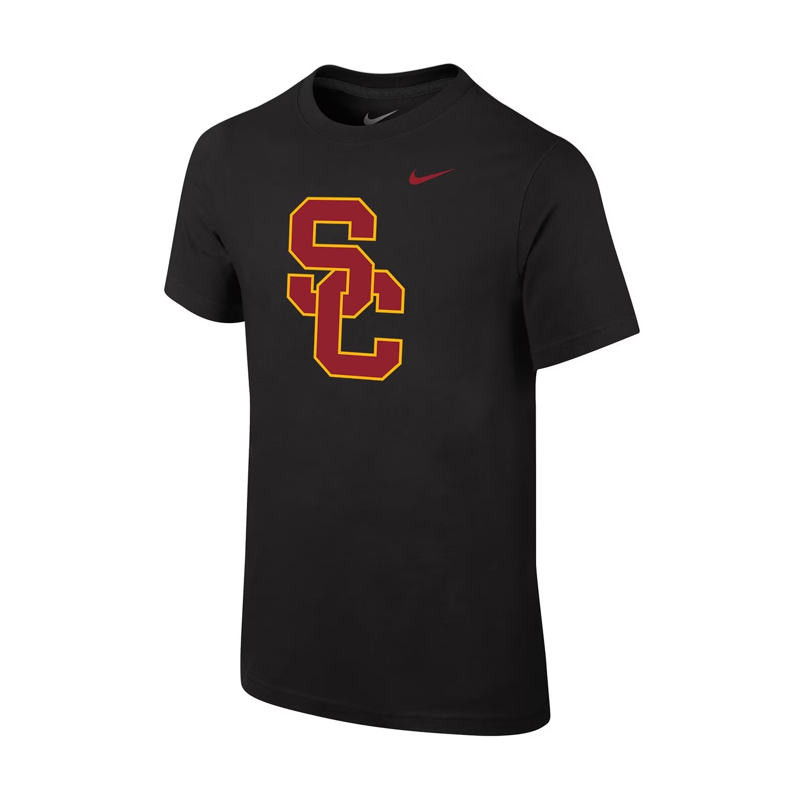 USC Trojans Nike Youth Black SC Interlock Core CottonT-Shirt