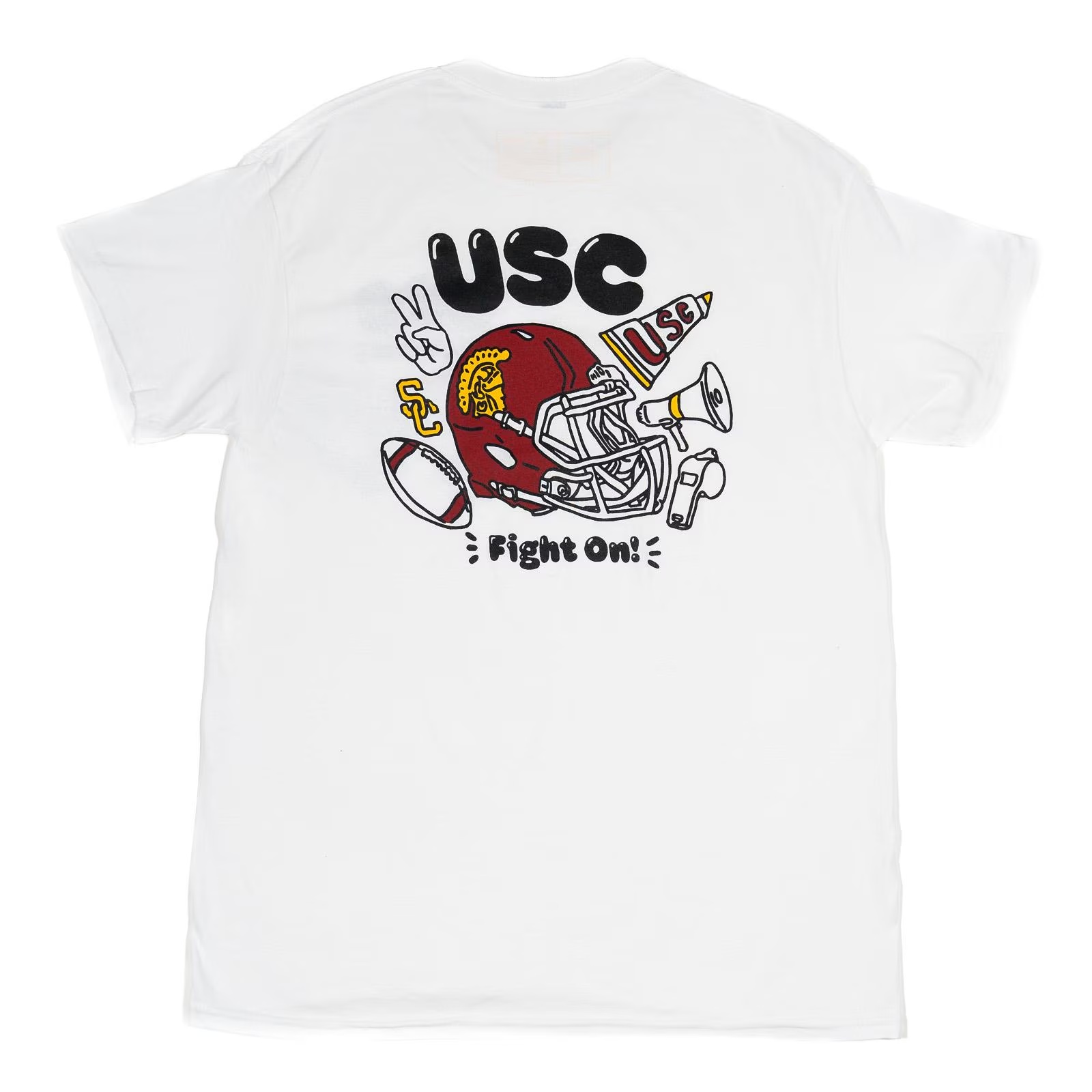 USC Trojans Unisex White Balloon Letters Spirit Items T-Shirt