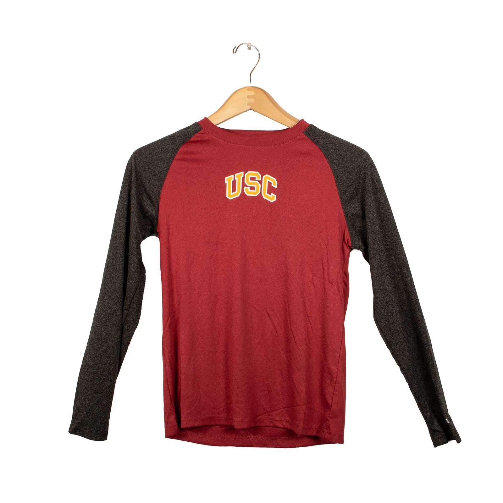 USC Trojans Youth Boys Heather Astoria Raglan Long Sleeve T-Shirt