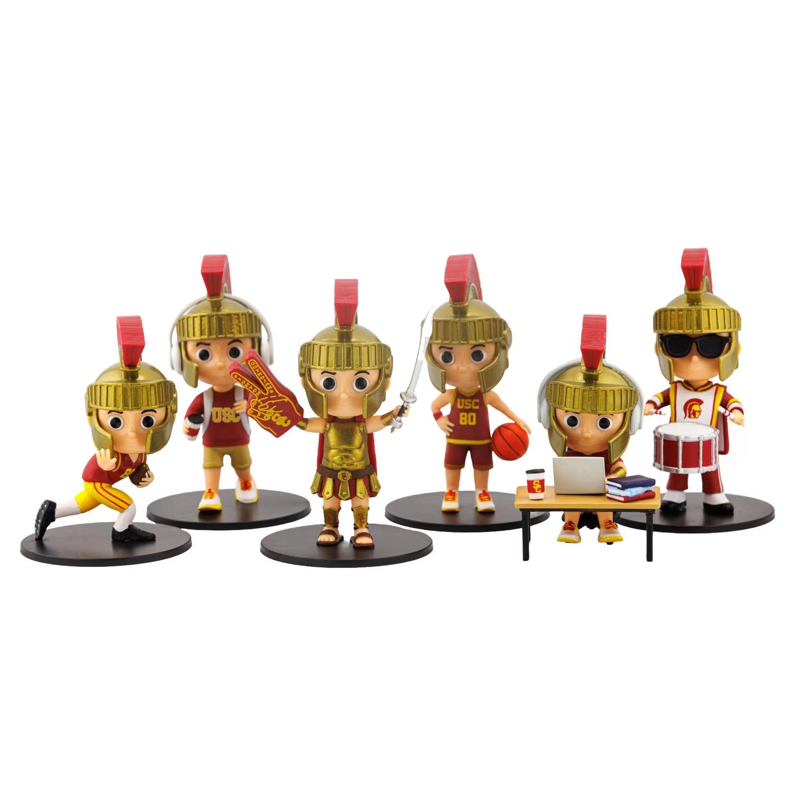 USC Trojans Niknak Blind Box Figurines 10 USC Trojans Niknak Blind Box Figurines