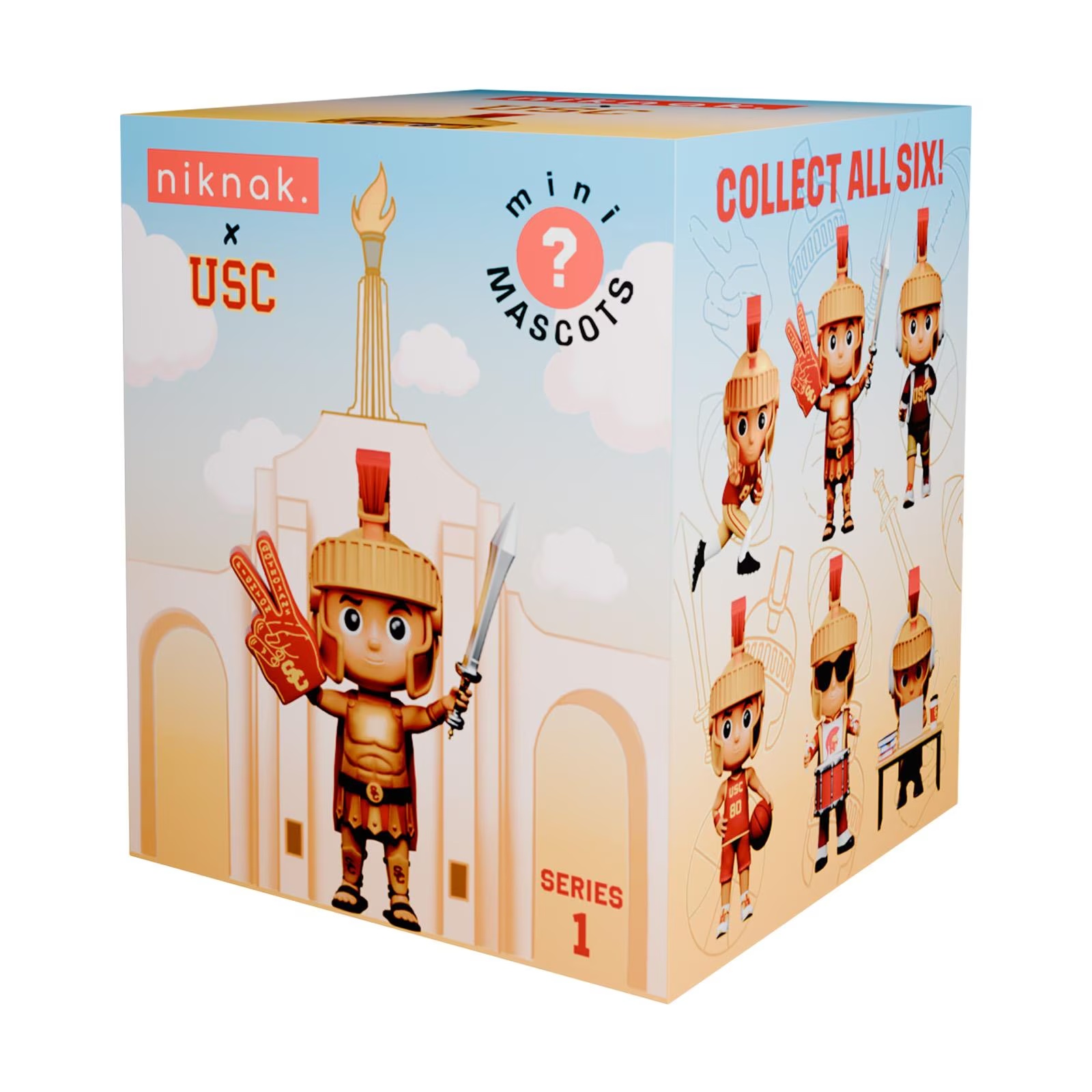 USC Trojans Niknak Blind Box Figurines 12 USC Trojans Niknak Blind Box Figurines