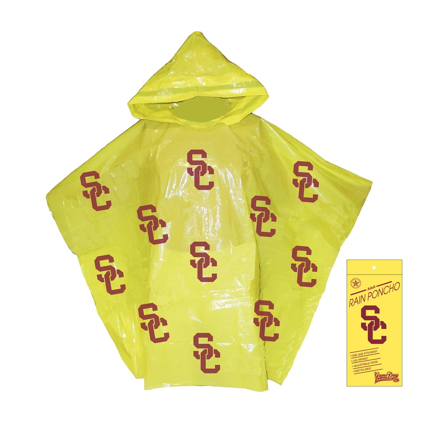 USC Trojans Gold  Lightweight Stadium Rain Poncho
