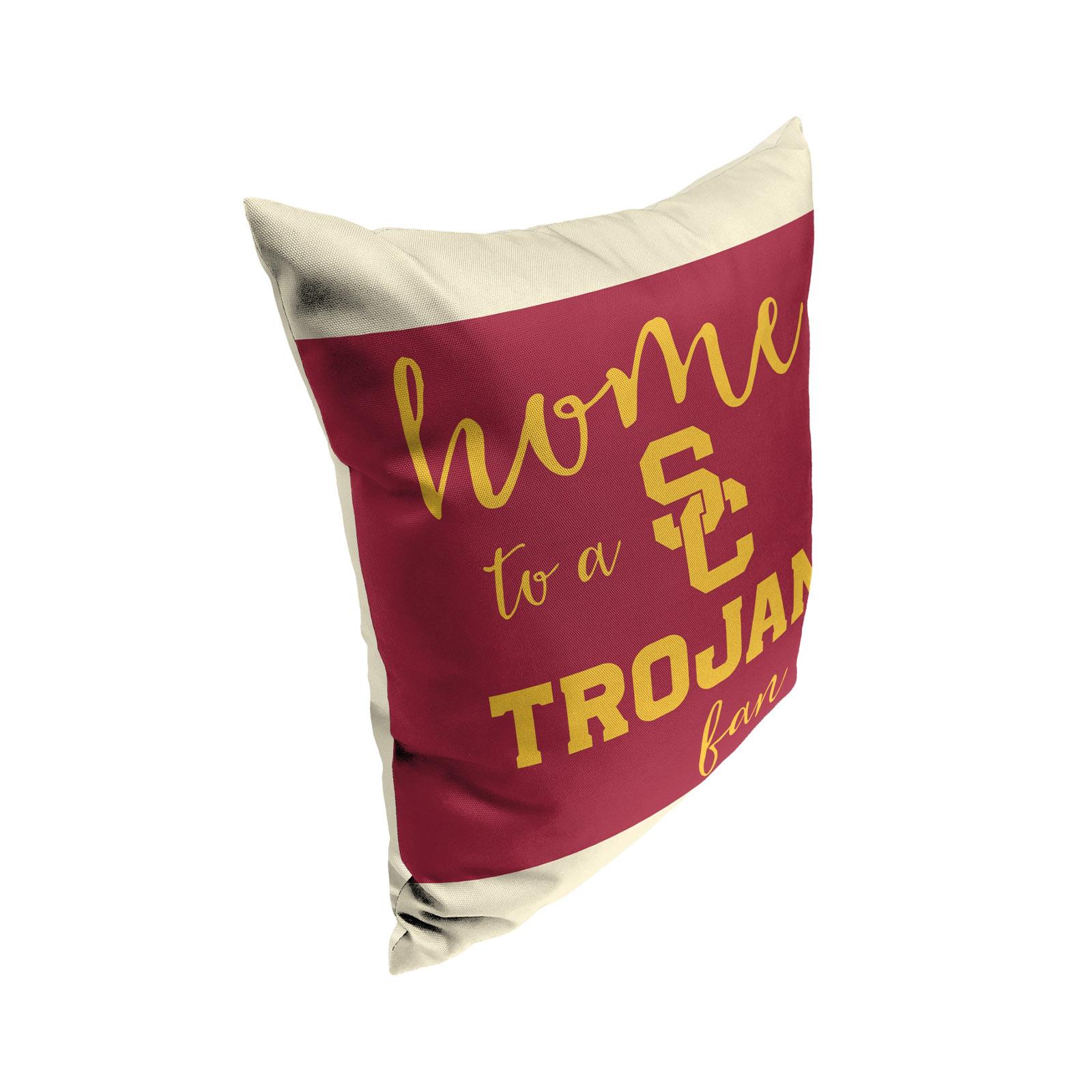 USC Trojans Home to a Trojan Fan Pillow