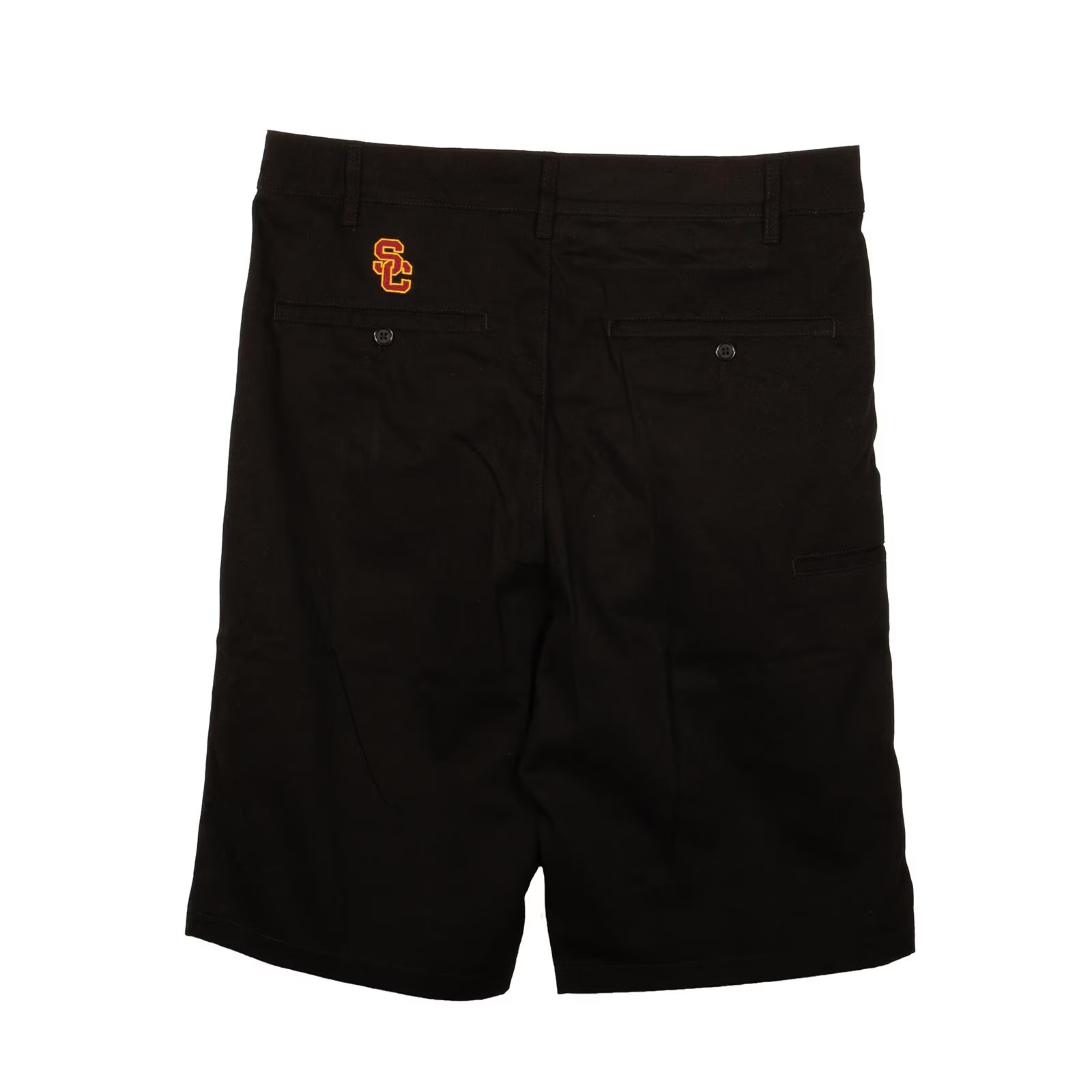 USC Trojans Men's Team Trojan Black SC Interlock Twill Embroidered Walk Short