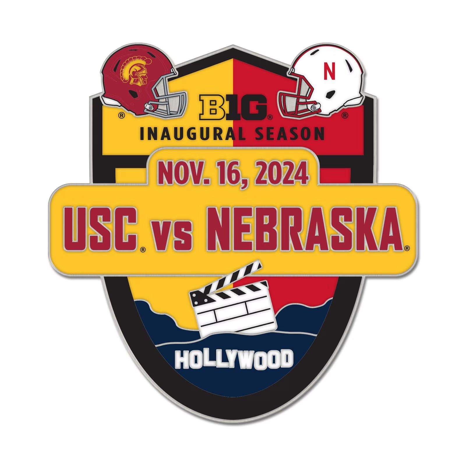 USC vs Nebraska 2024 Big 10 Gameday Collector Pin