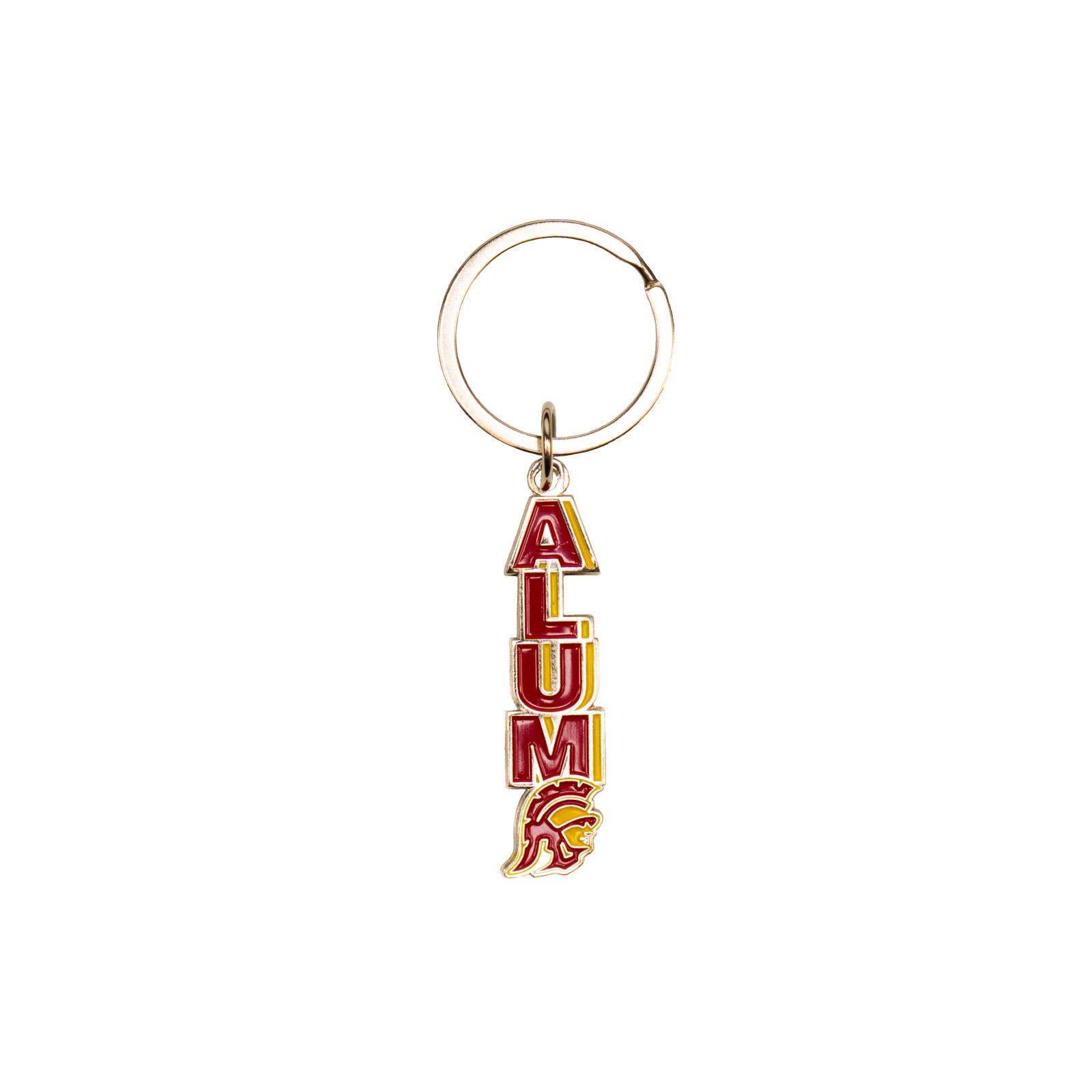 USC Trojan Alumni Over Tommy Head Brass Campus Keytag