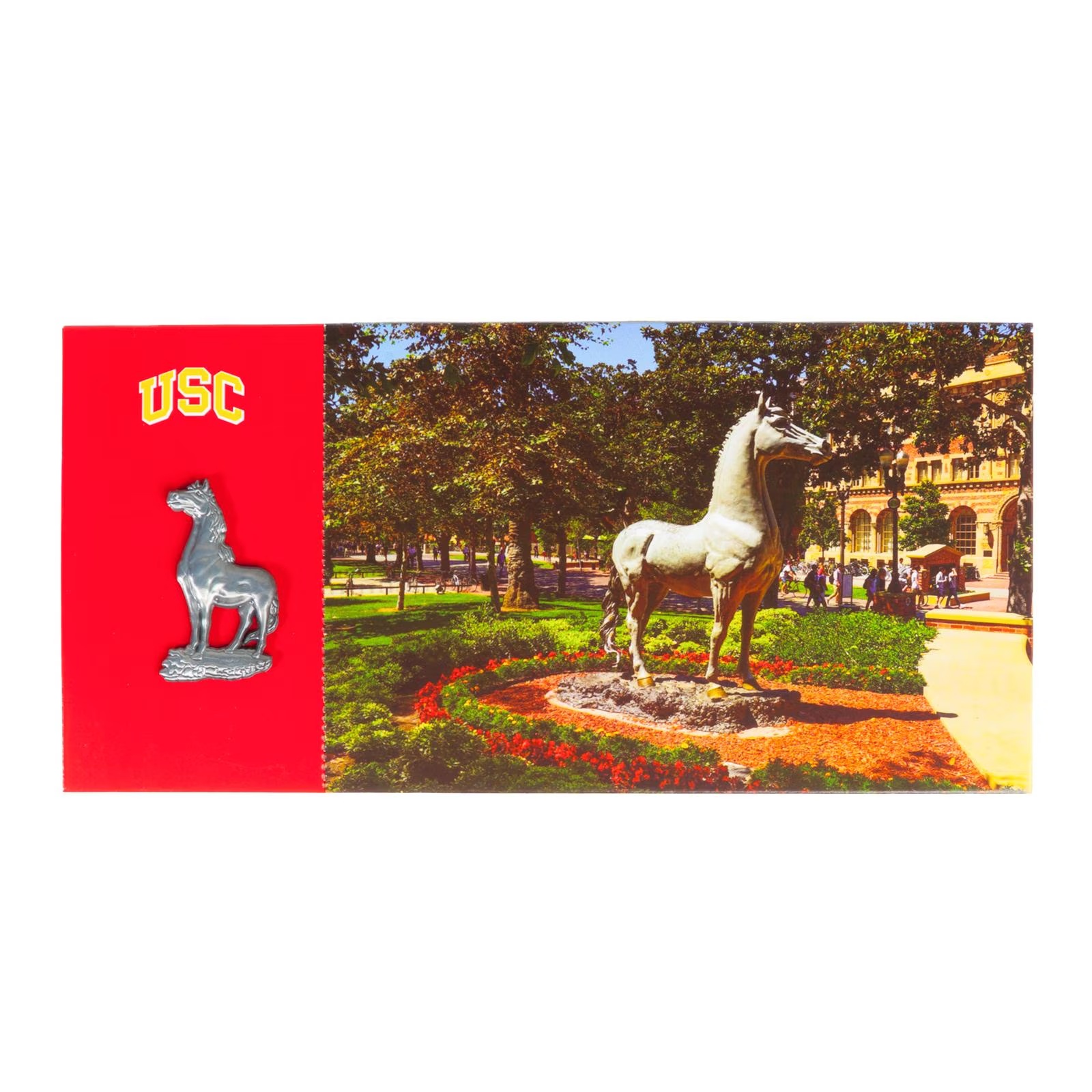 USC Trojans Traveler Statue Pin Postcard