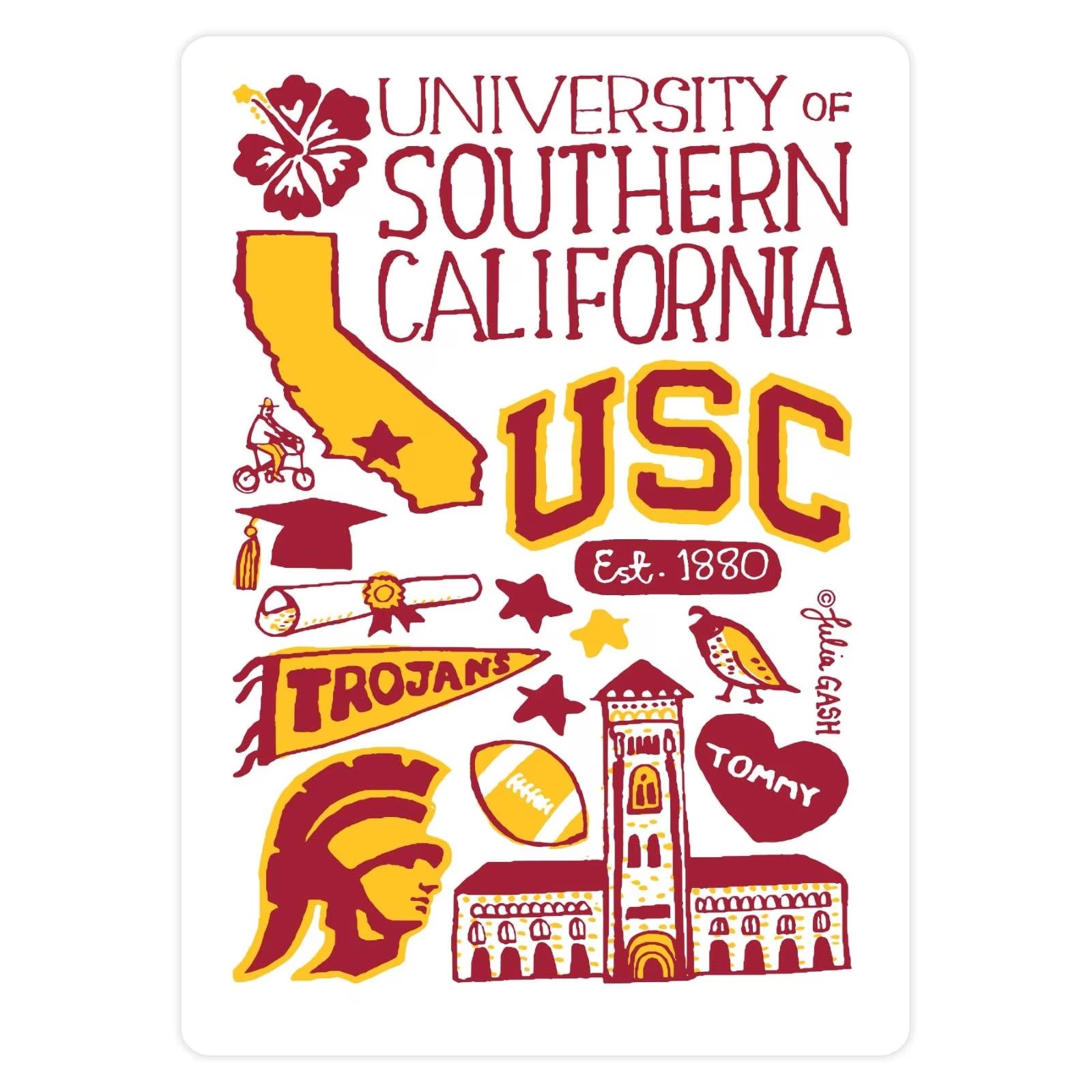 USC Trojans Julia Gash Deck of Playing Cards
