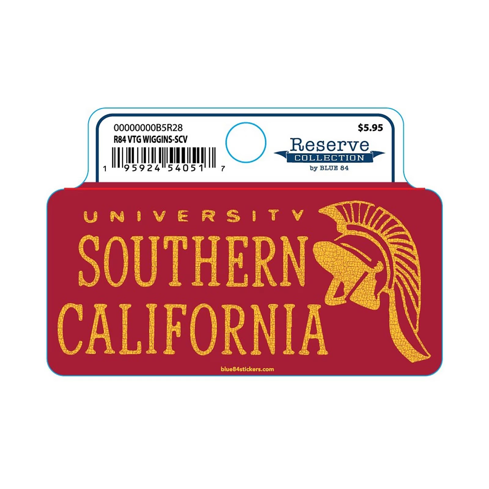 USC Trojans University of Southern California Rectangular Vintage Sticker