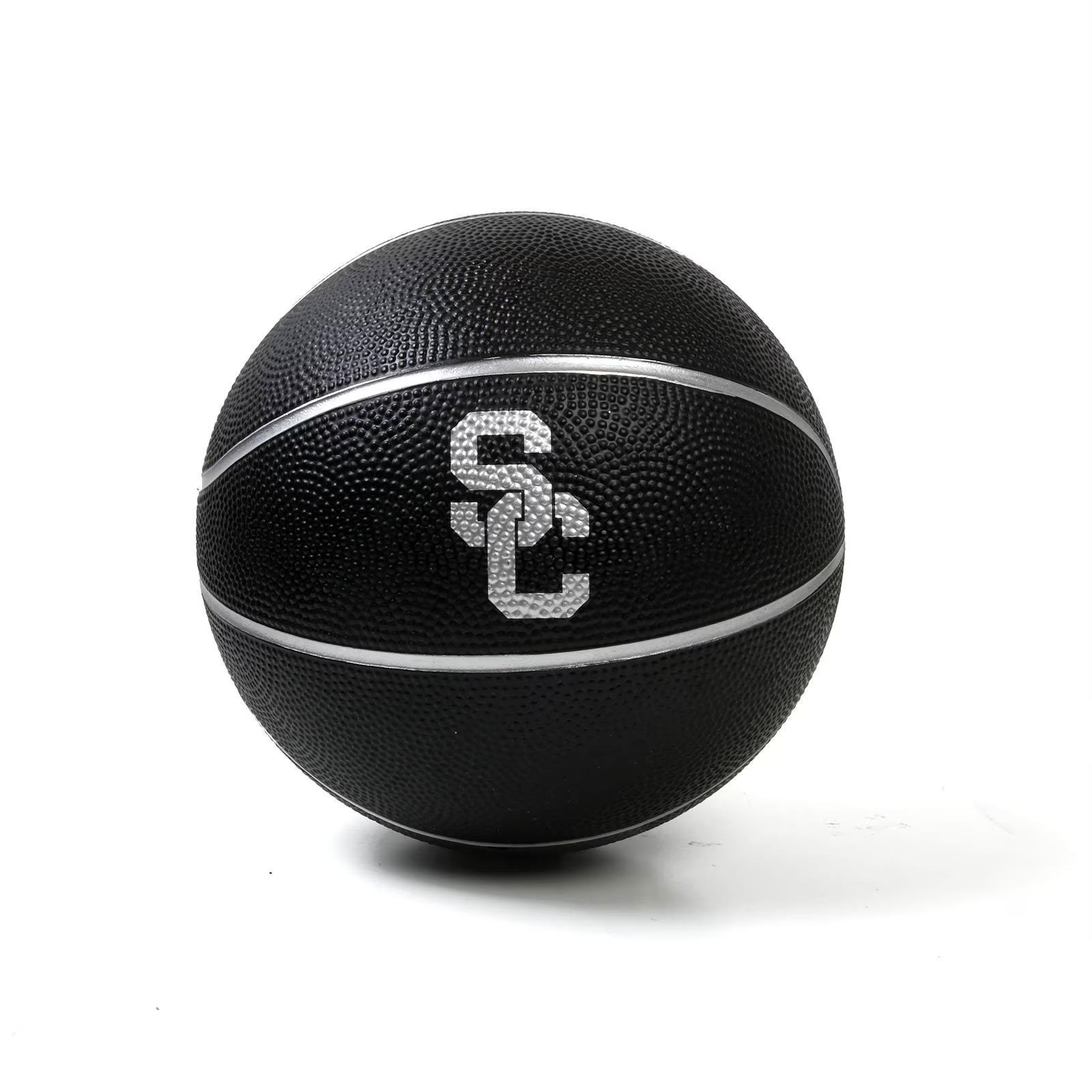 USC Trojans Black SC Interlock Size 1 Rubber Basketball