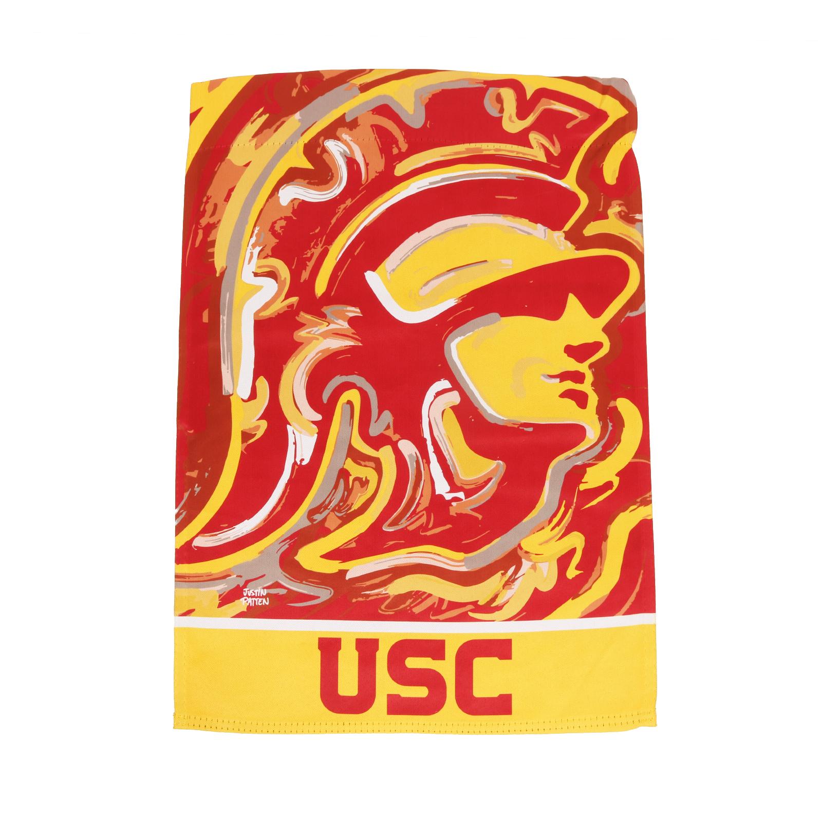 USC Trojans Tommy Head Painted Garden Flag
