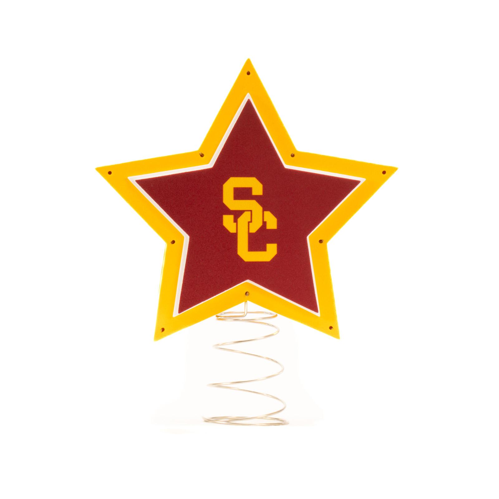 USC Trojans SC Interlock Light Up Star Tree Topper
